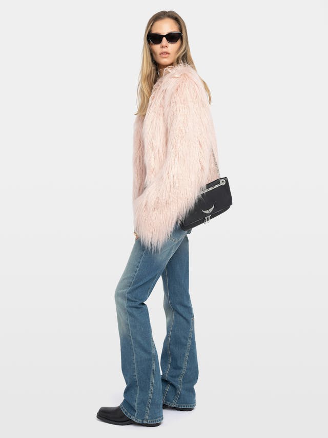 Freddie Curly Faux Fur Coat