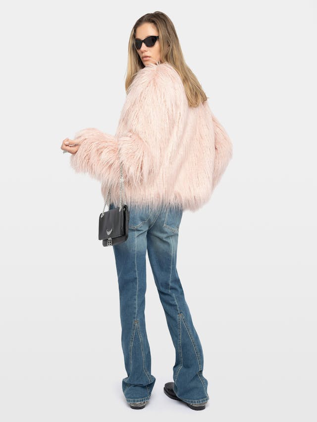 Freddie Curly Faux Fur Coat