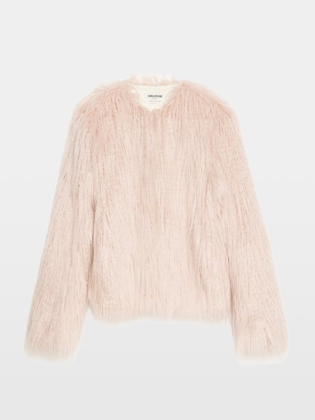 Freddie Curly Faux Fur Coat