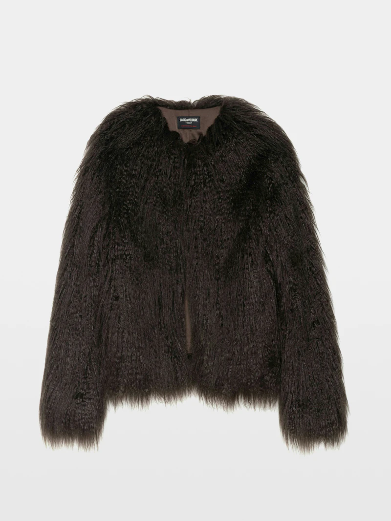 Manteau Freddie — Fausse Fourrure Marron — Zadig & Voltaire