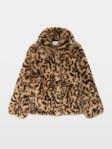 Finito Leopard Print Faux Fur Coat