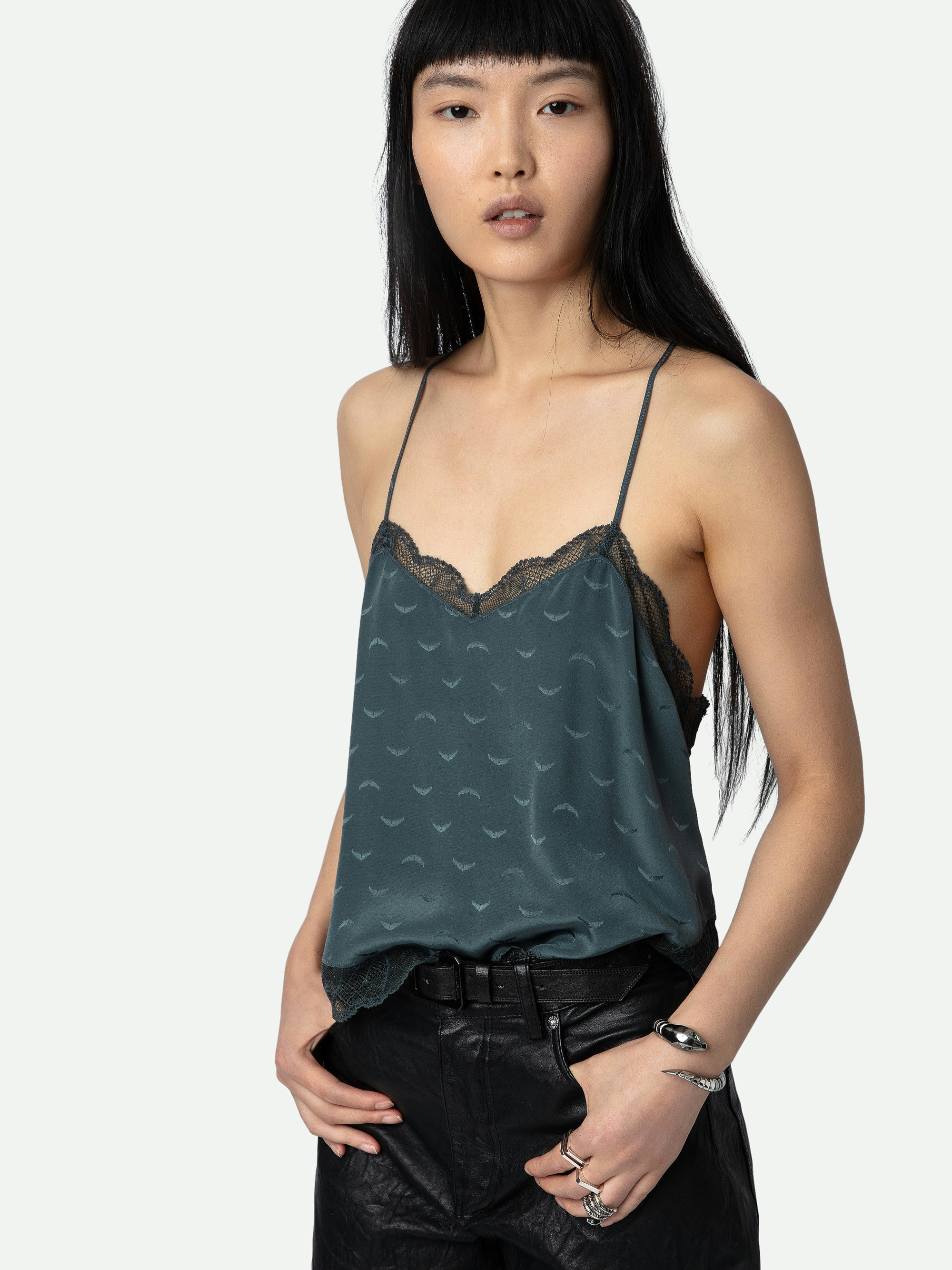Claudy Silk Jacquard Camisole 5