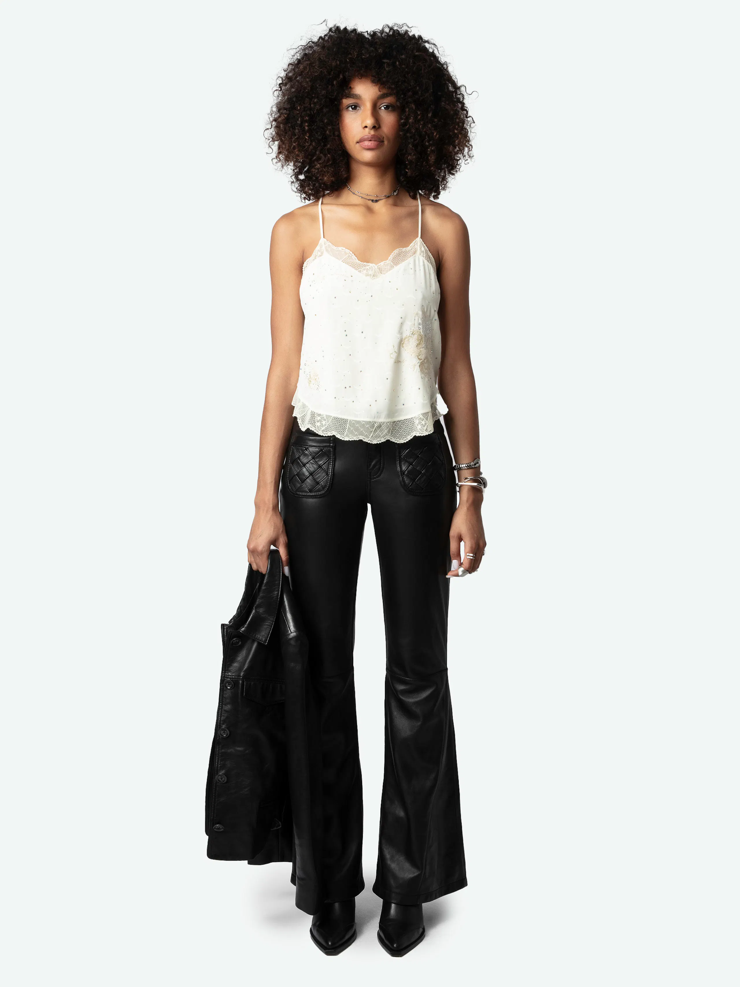 Caraco Claudy Wings Strass Soie Jacquard 1