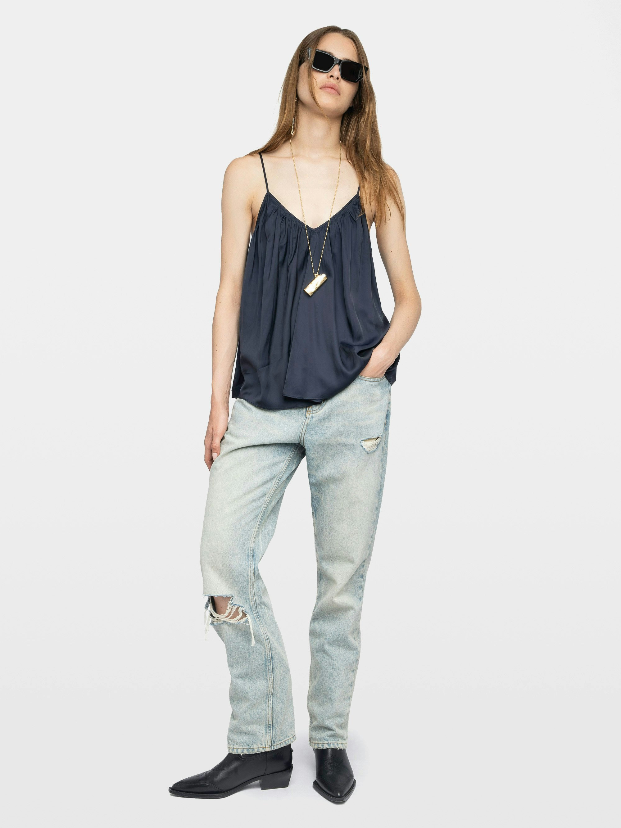 Canottiera Cym in Raso