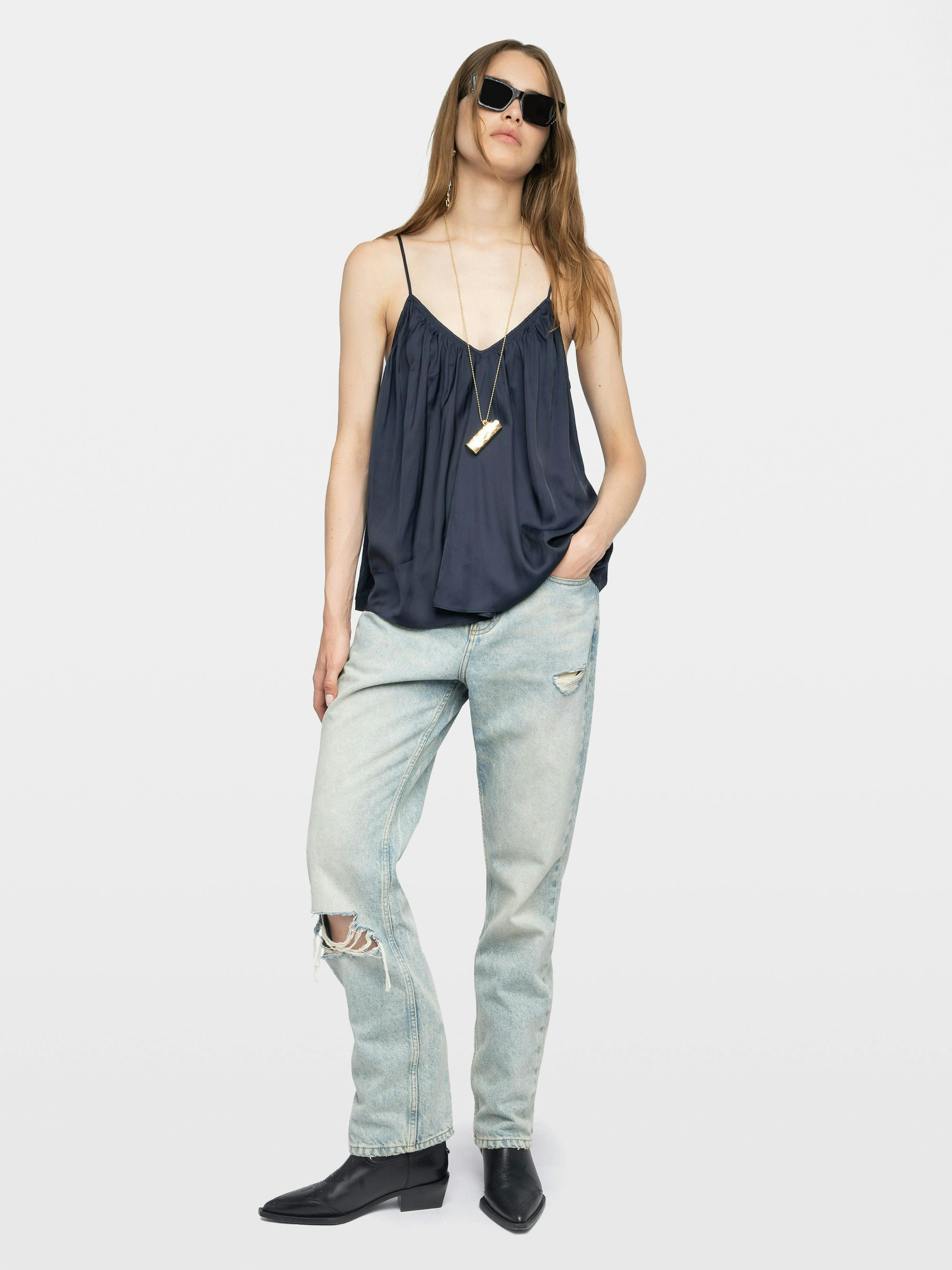 Cym Satin Pleated Camisole 3