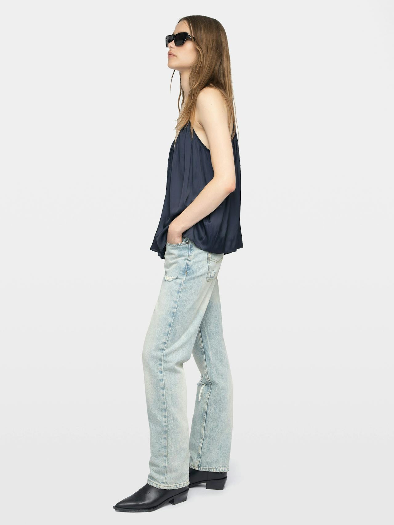 Cym Satin Pleated Camisole