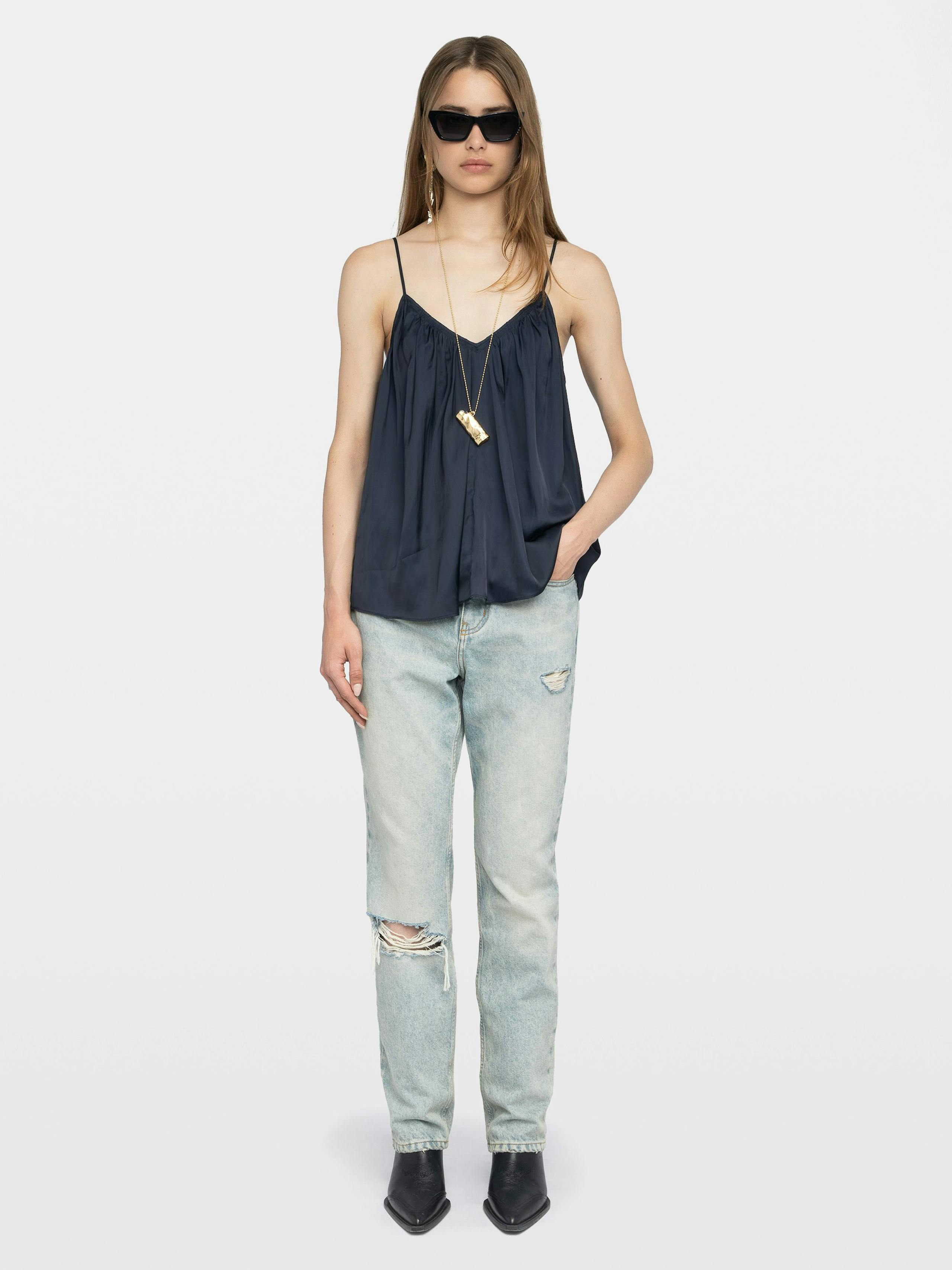 Cym Satin Pleated Camisole 1