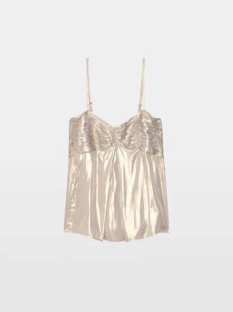 Elegant Gold Satin Cippie Camisole | Zadig&Voltaire
