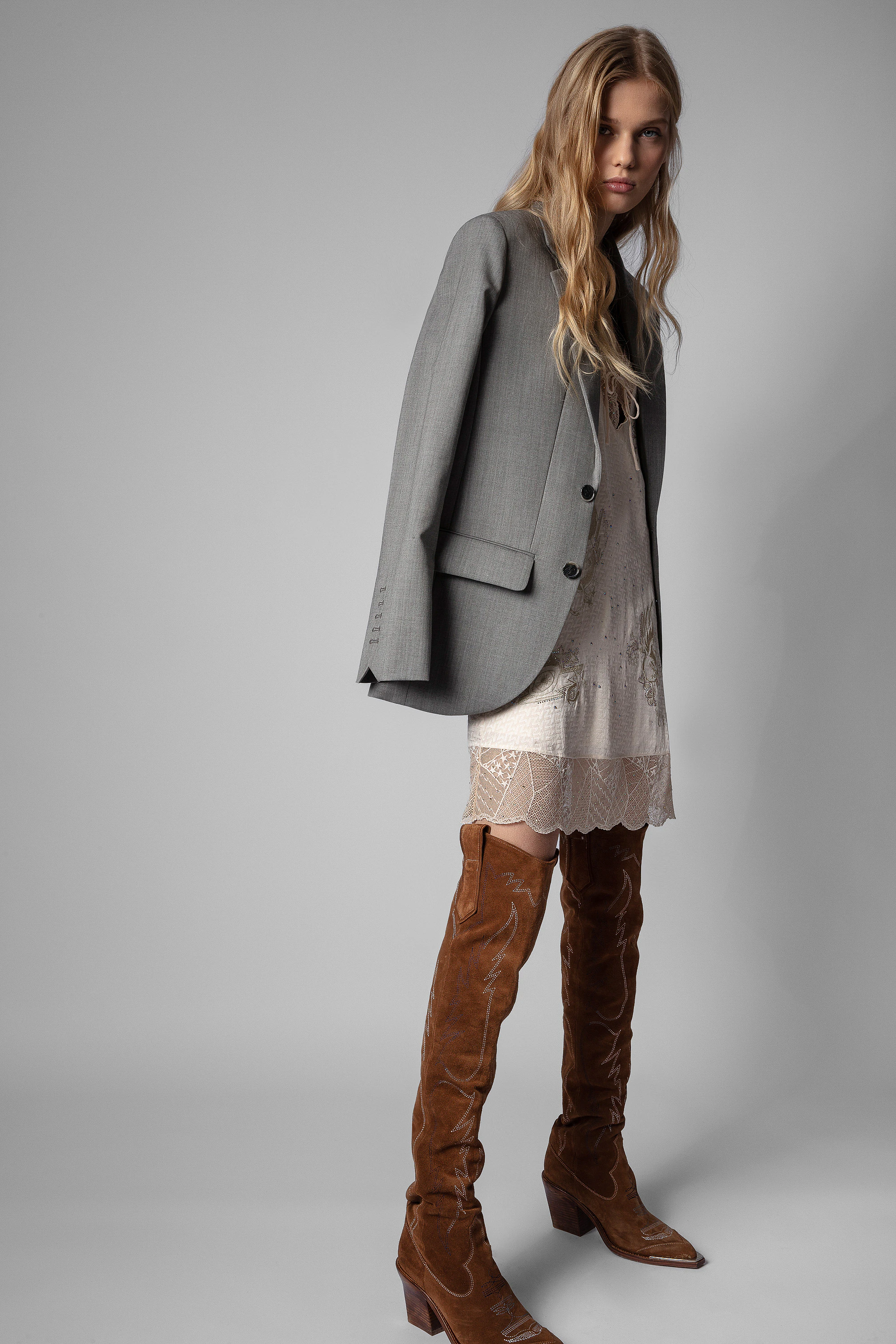 Robe Calissa Strass Soie thumbnail 2