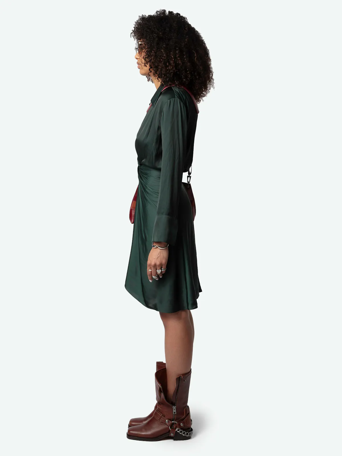 Rozo Satin Dress dress green women | Zadig&Voltaire Rozo Satin Dress dress green women | Zadig&Voltaire