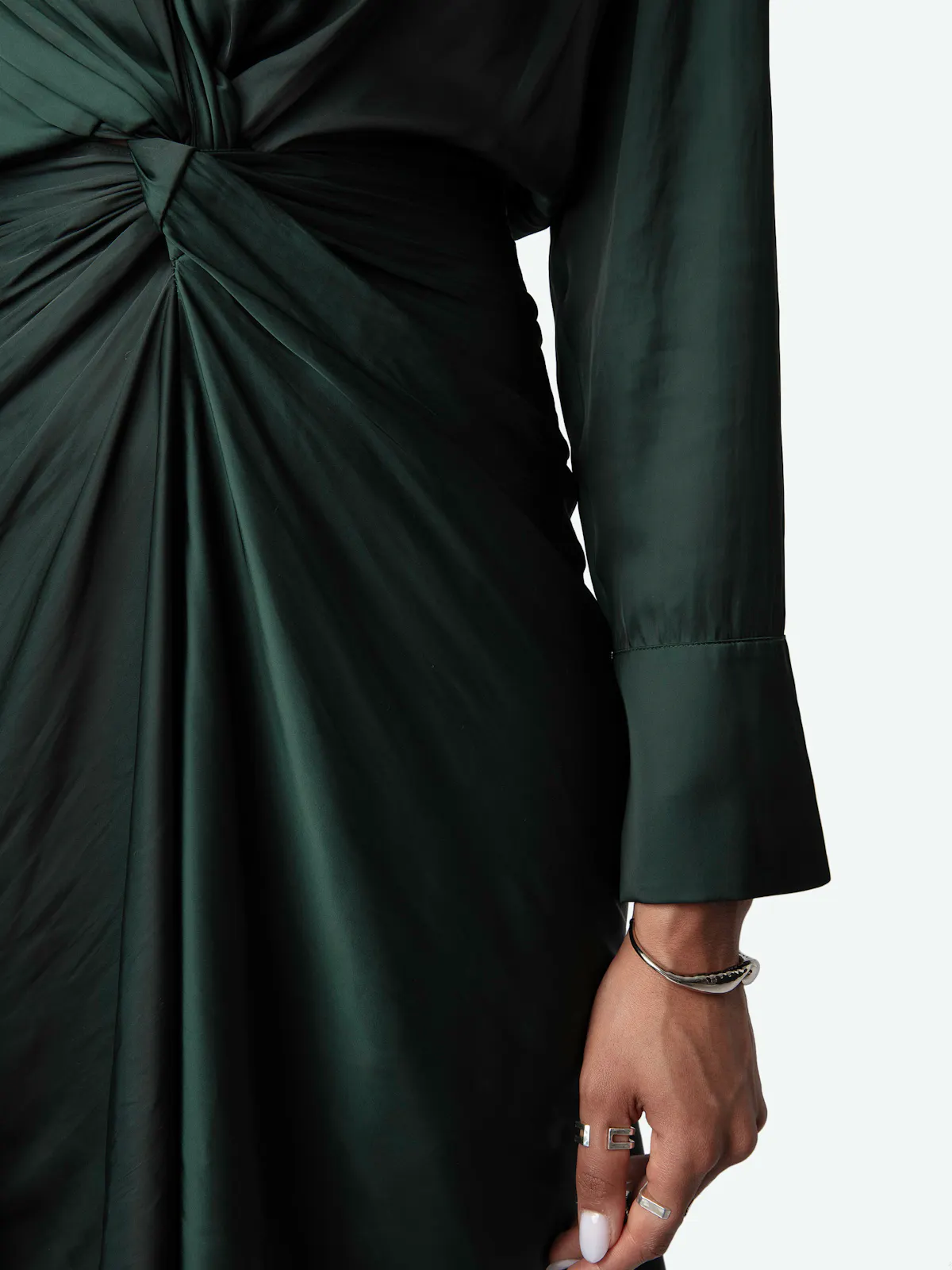 Rozo Satin Dress dress green women | Zadig&Voltaire Rozo Satin Dress dress green women | Zadig&Voltaire