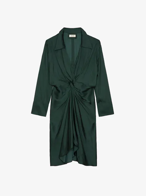Rozo Satin Dress dress green women | Zadig&Voltaire Rozo Satin Dress dress green women | Zadig&Voltaire