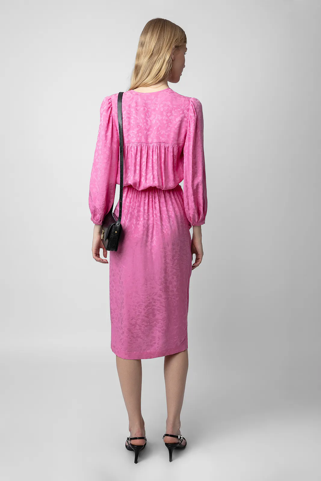 zadig voltaire pink dress Zadig & Voltaire Pink Ruins Satin Dress