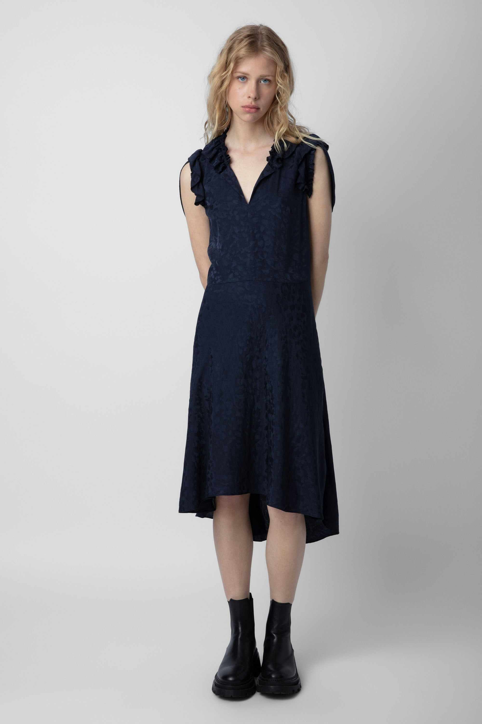 Roberty Jacquard Leopard Dress