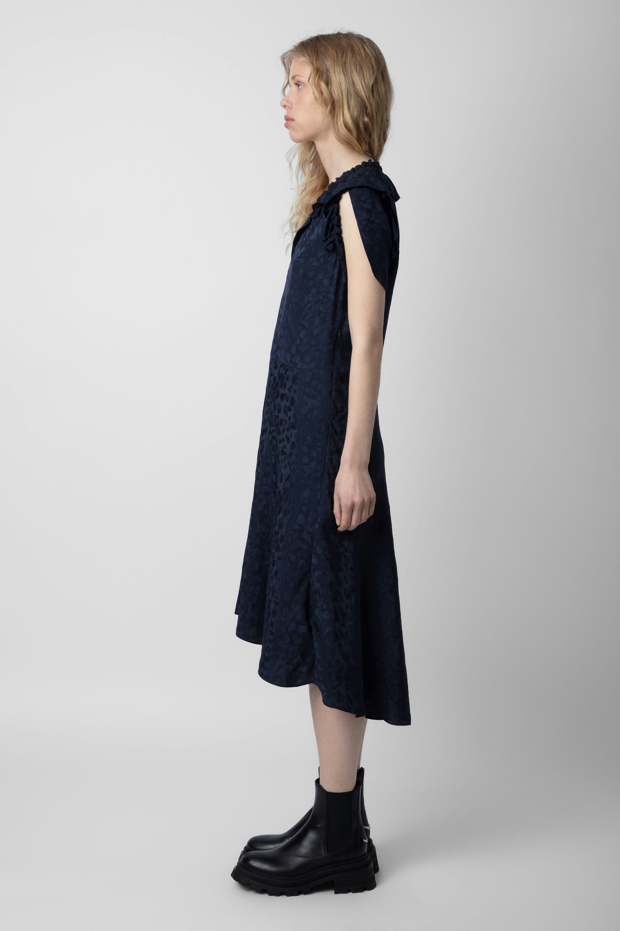 Roberty Jacquard Leopard Dress