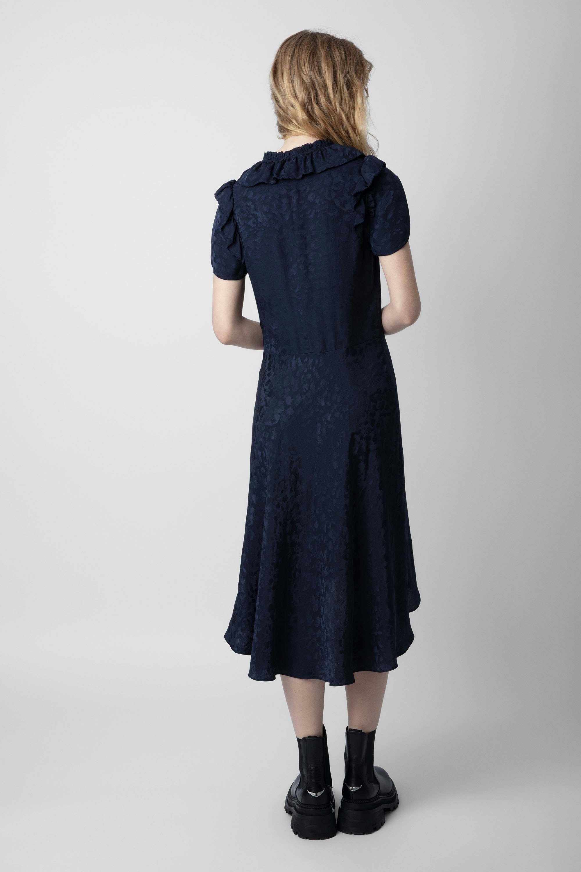 Roberty Jacquard Leopard Dress