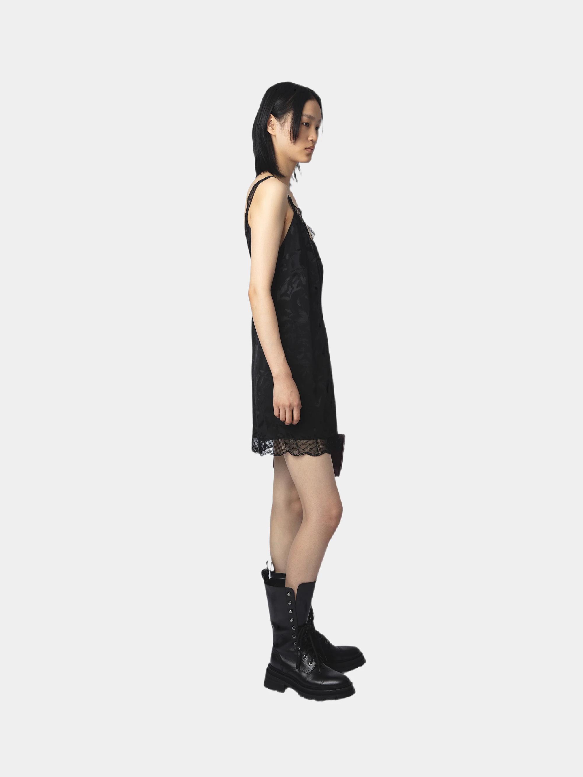 Renelle Silk Jacquard Dress dress black women | Zadig&Voltaire