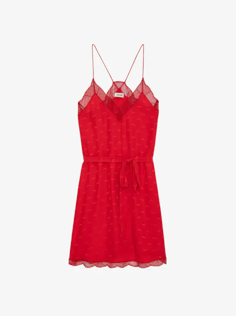 Ristyz Silk Jacquard Dress dress red women | Zadig&Voltaire Ristyz Silk Jacquard Dress dress red women | Zadig&Voltaire