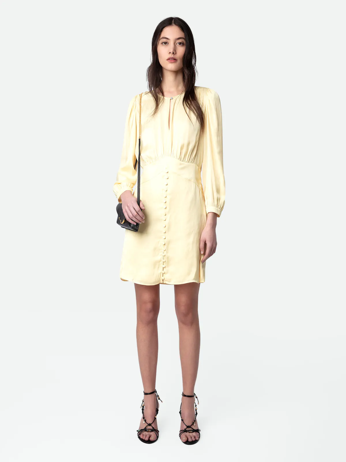 zadig and voltaire gold mini dress Daby Gold Metallic Mini Dress