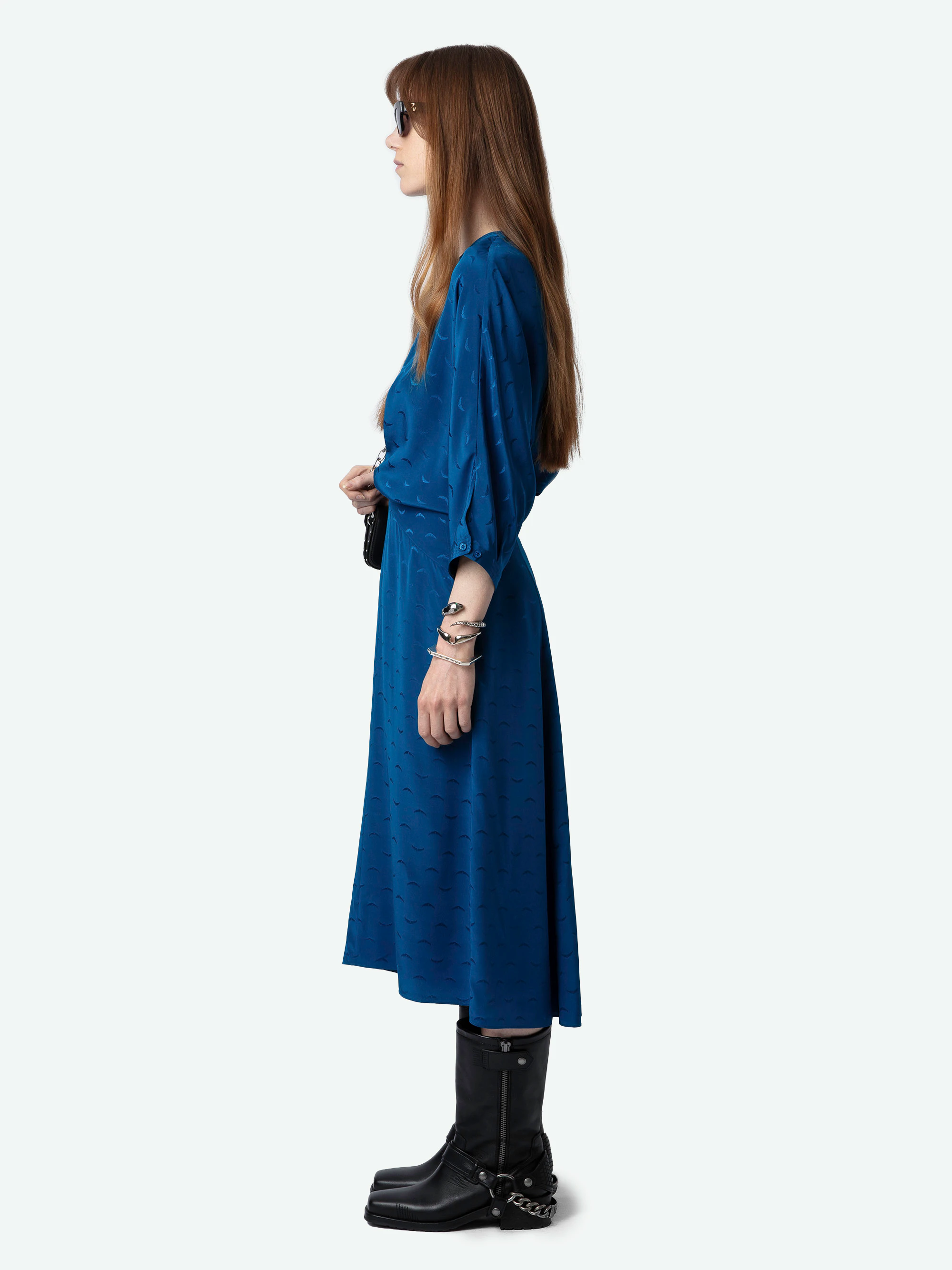 Ritany Jacquard Silk Wings Dress thumbnail 3