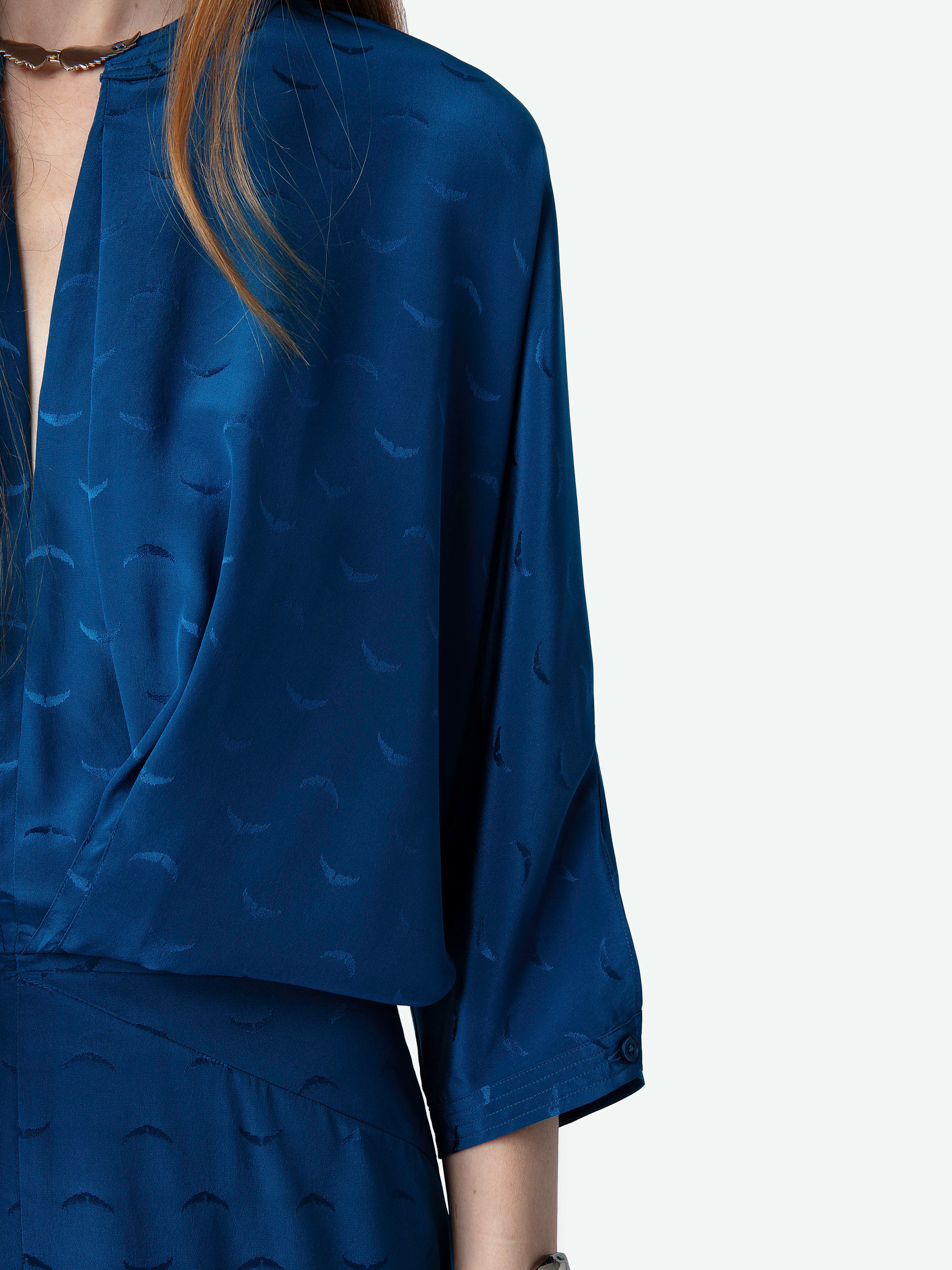 Ritany Jacquard Silk Wings Dress thumbnail 4