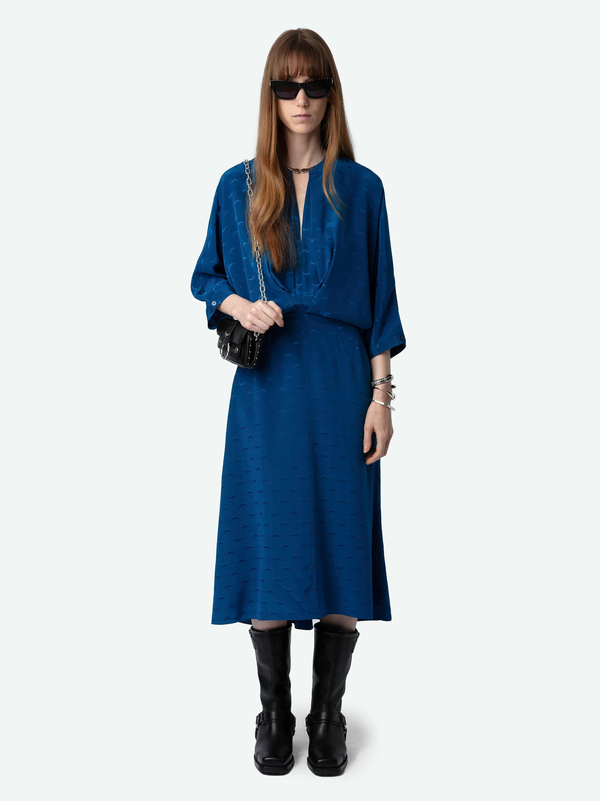 Ritany Jacquard Silk Wings Dress thumbnail 1