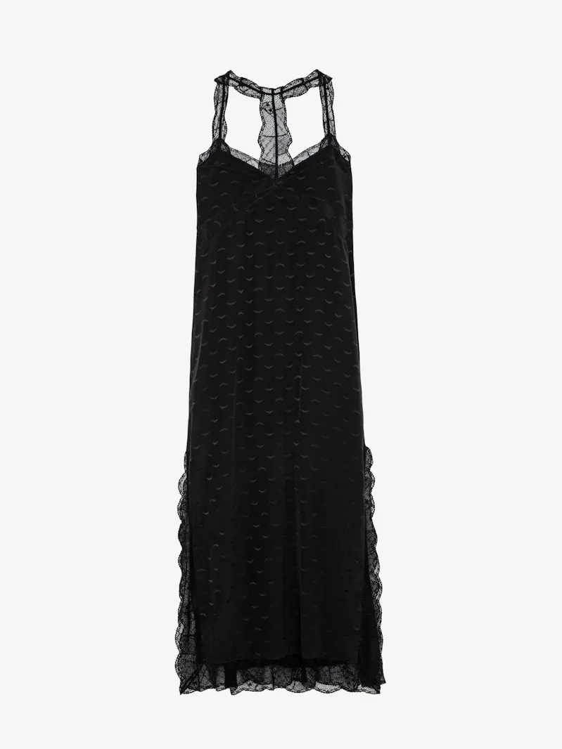 zadig & voltaire ranky ruffle lace trim dress Zadig & Voltaire 'ranky' Dress in Black