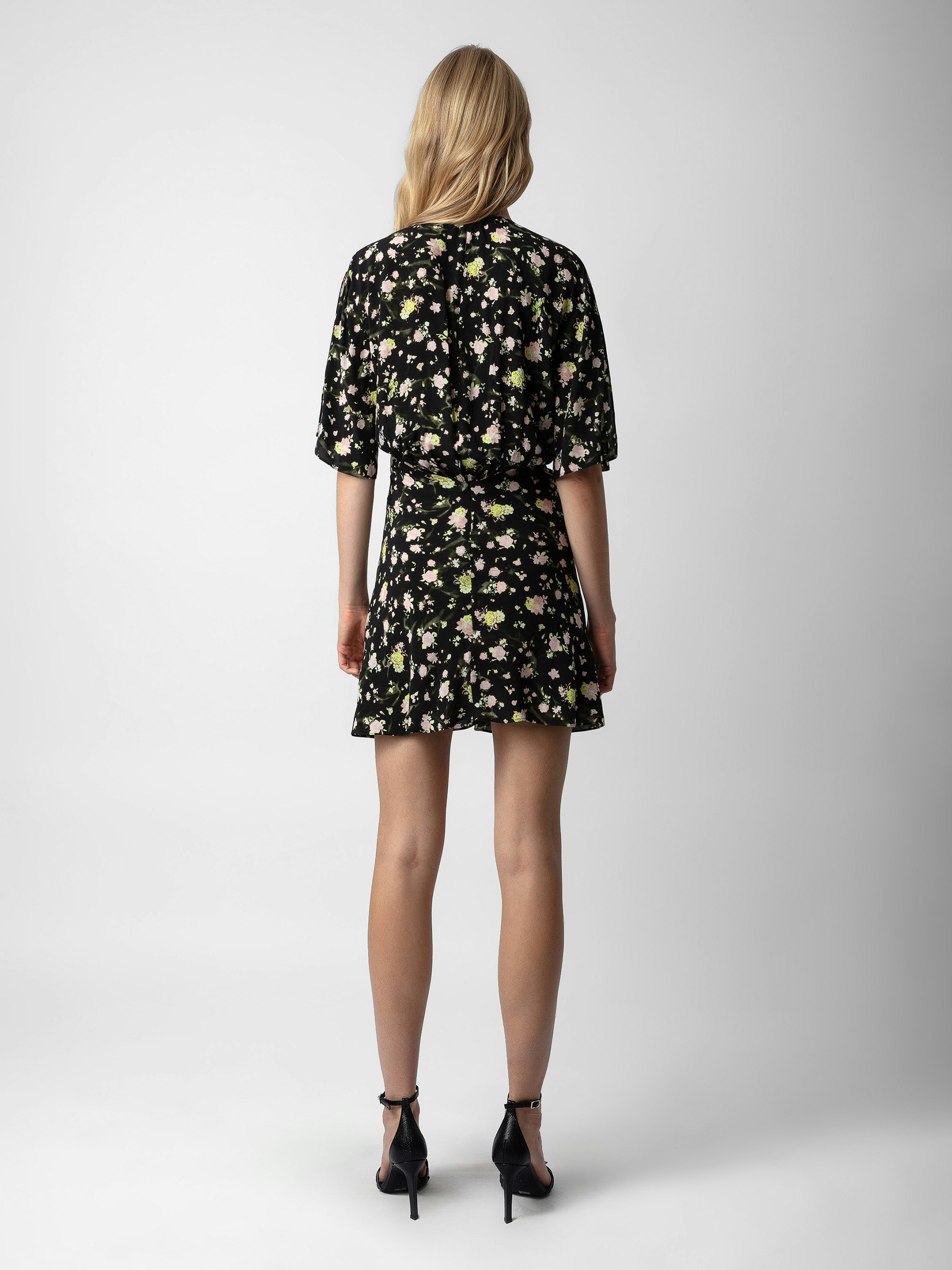 Rozom Soft Crinkle Roses Dress