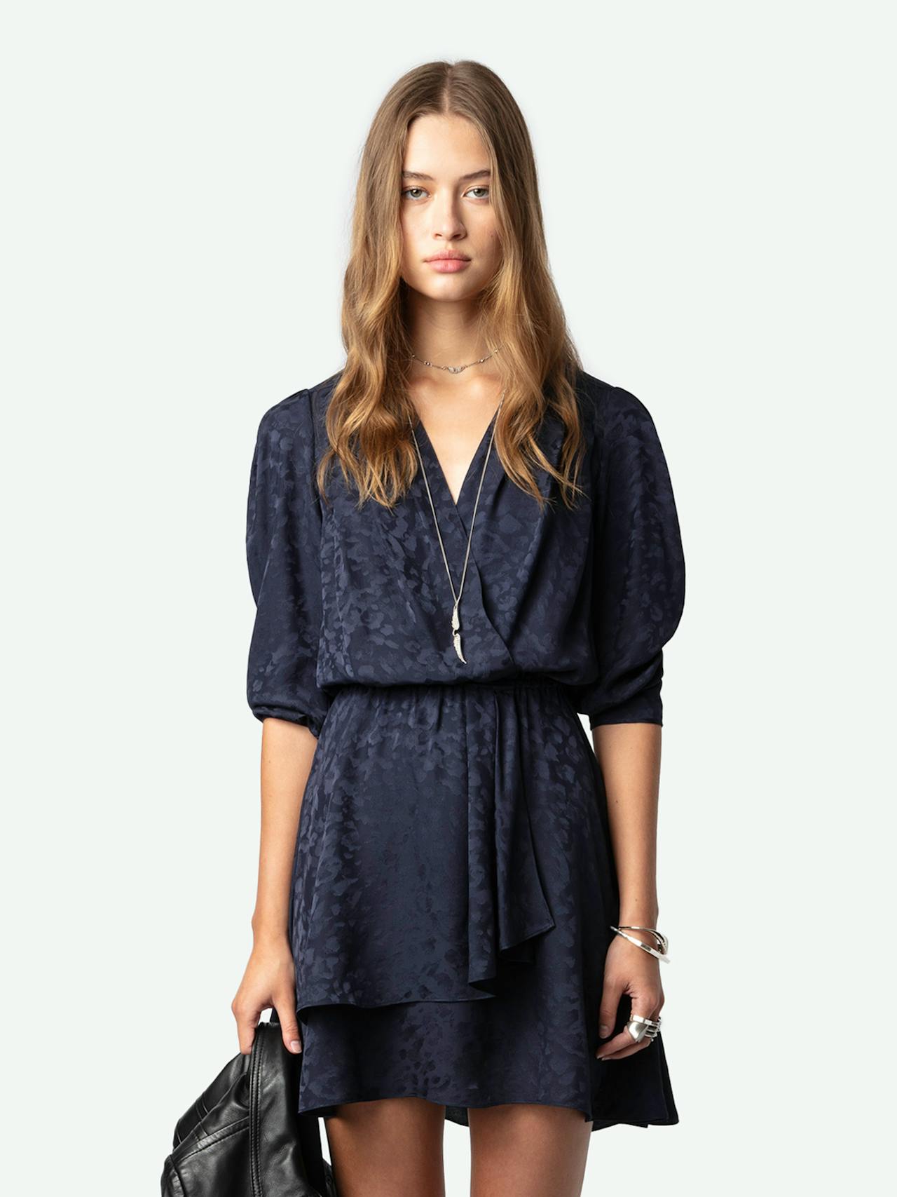 Vestido Rogers de Leopardo de Jacquard de Seda 3