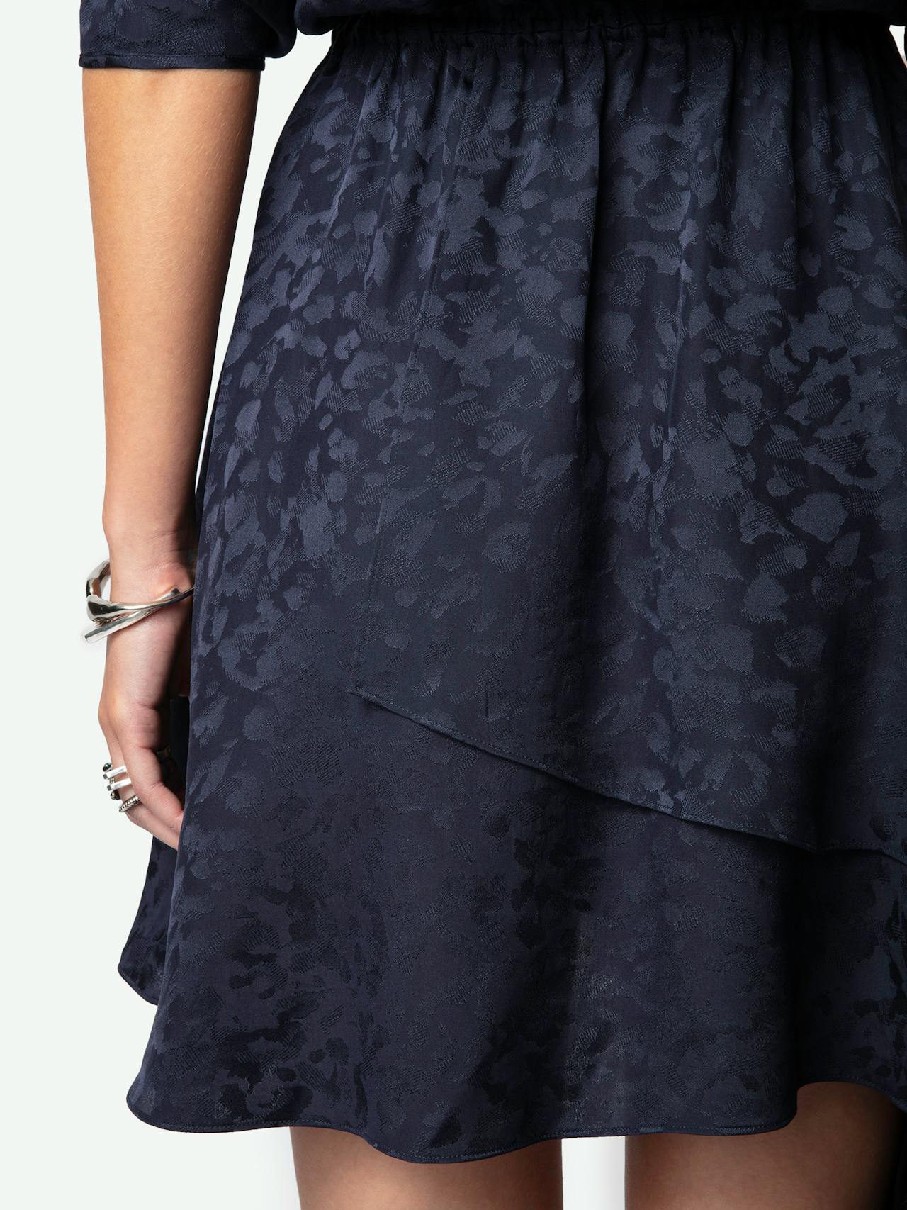 Vestido Rogers de Leopardo de Jacquard de Seda 5