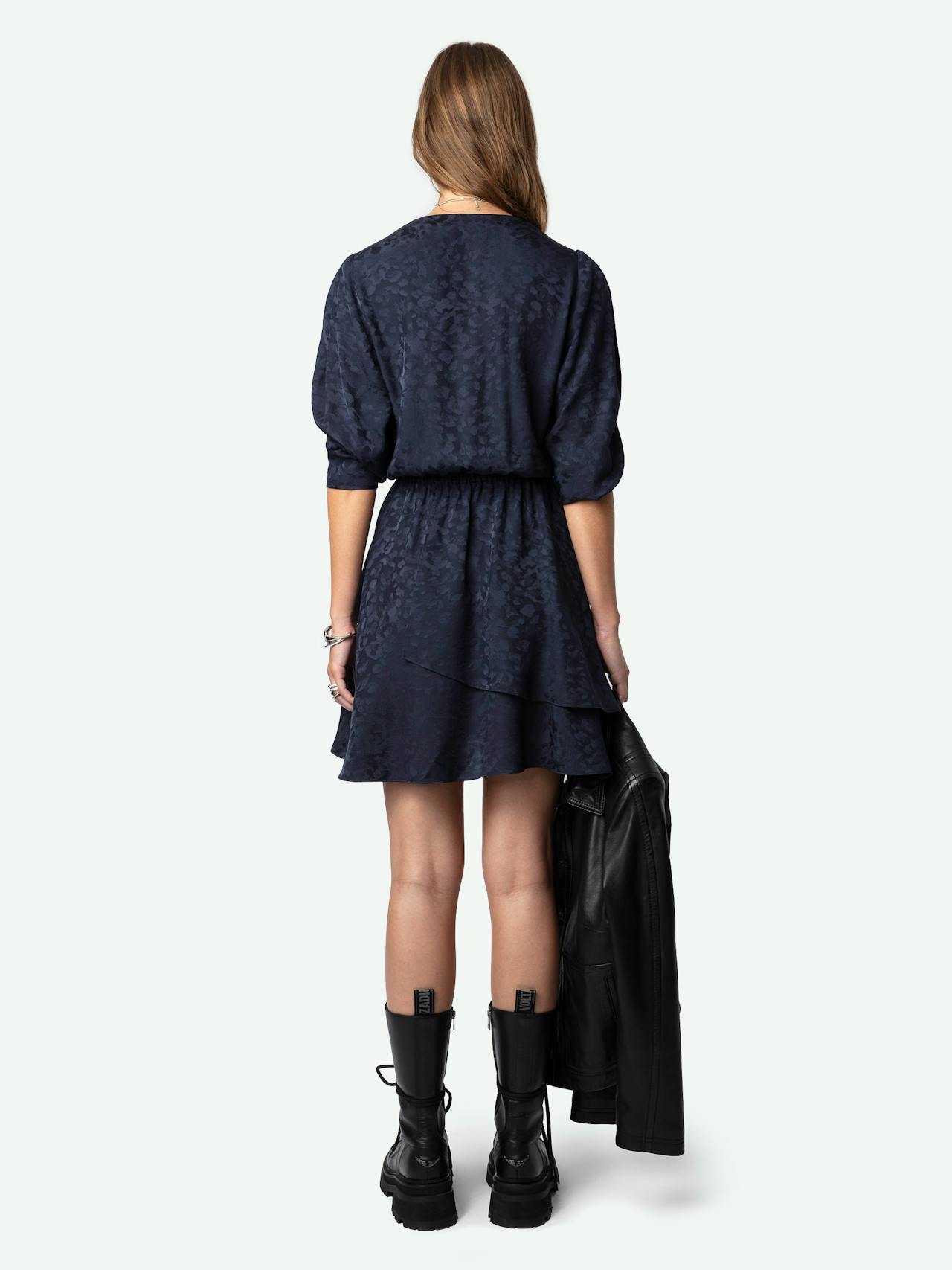 Vestido Rogers de Leopardo de Jacquard de Seda 2