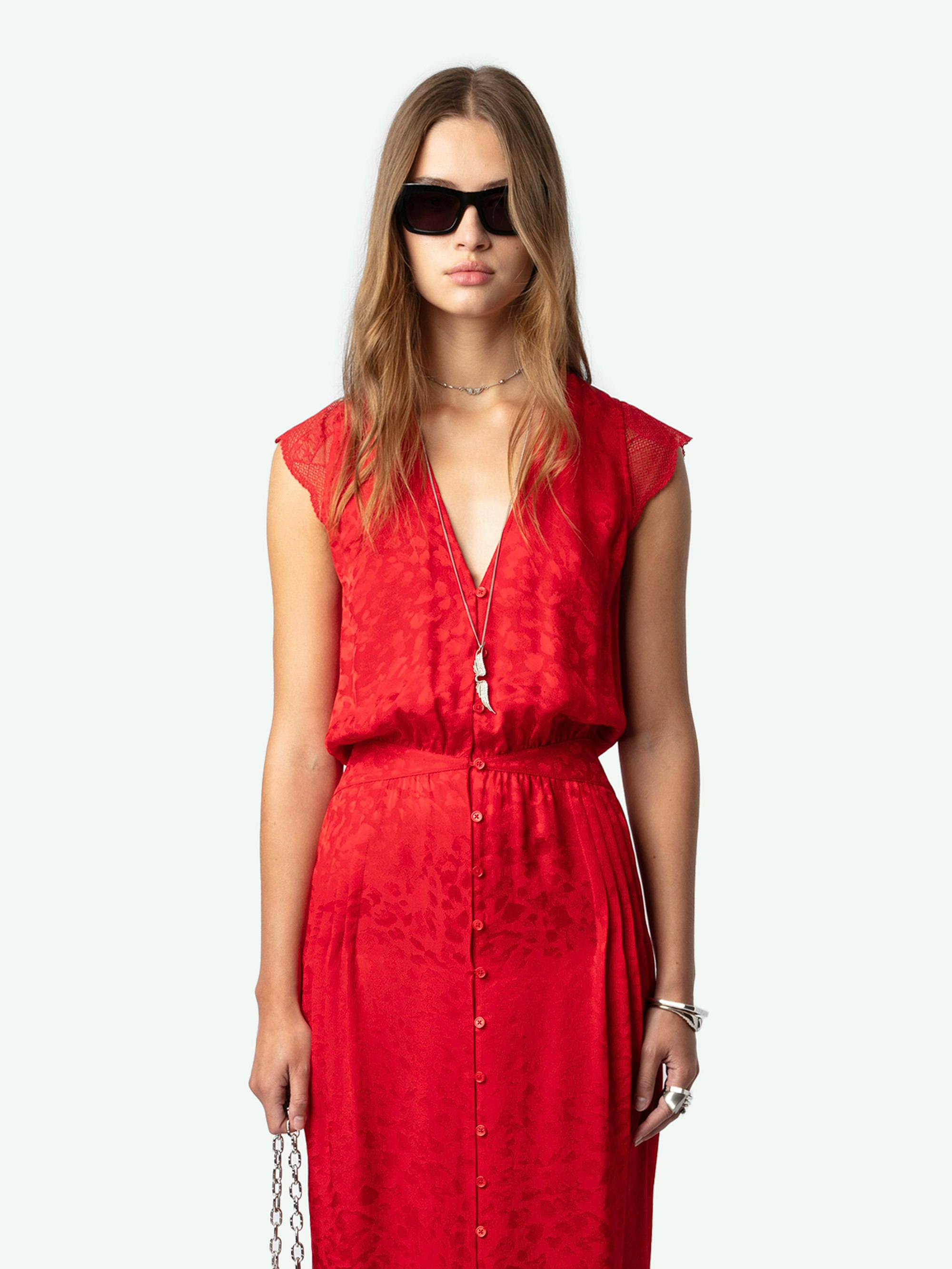 Rolanys Leopard Silk Jacquard Dress 3