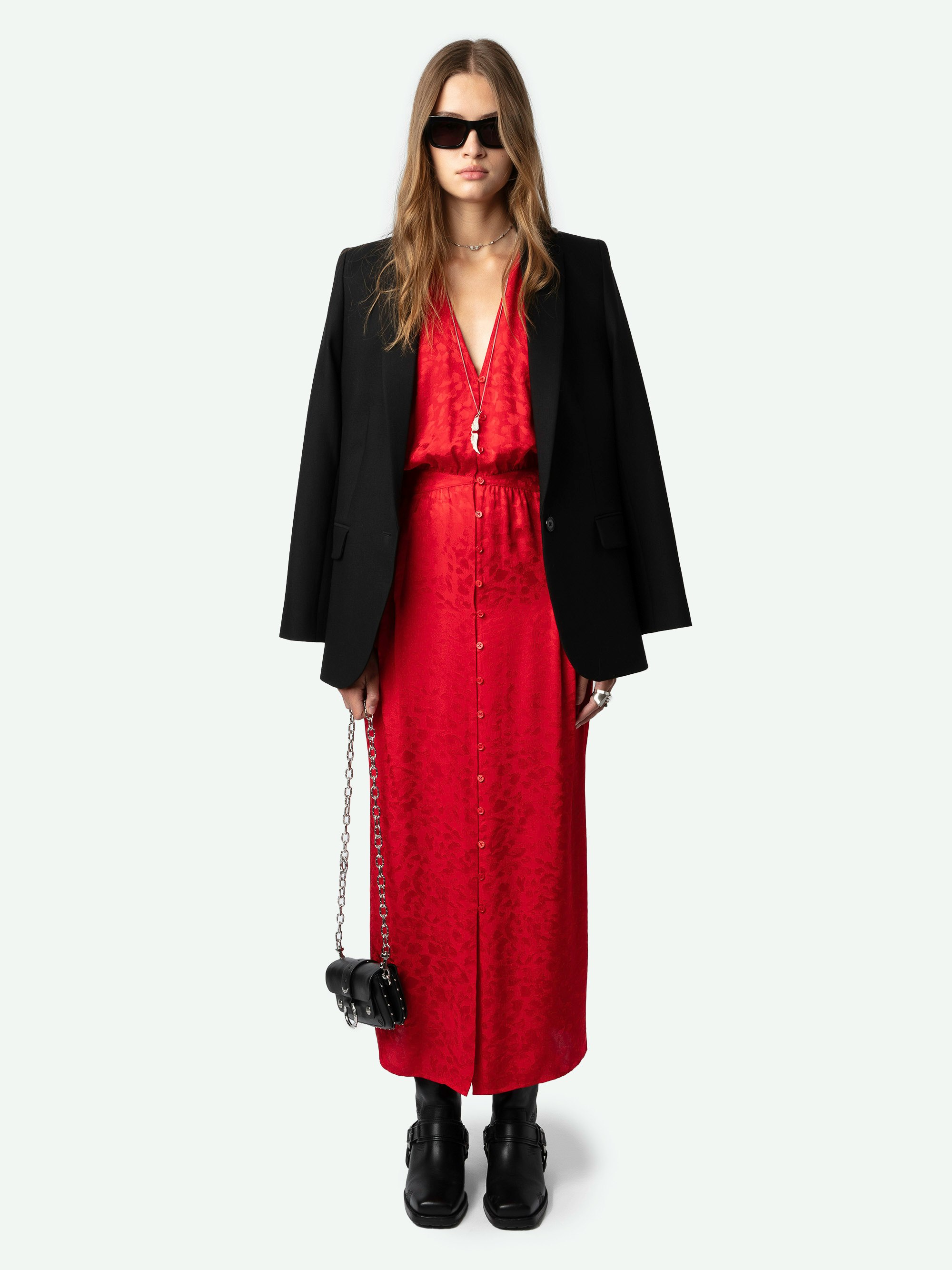 Rolanys Leopard Silk Jacquard Dress 6