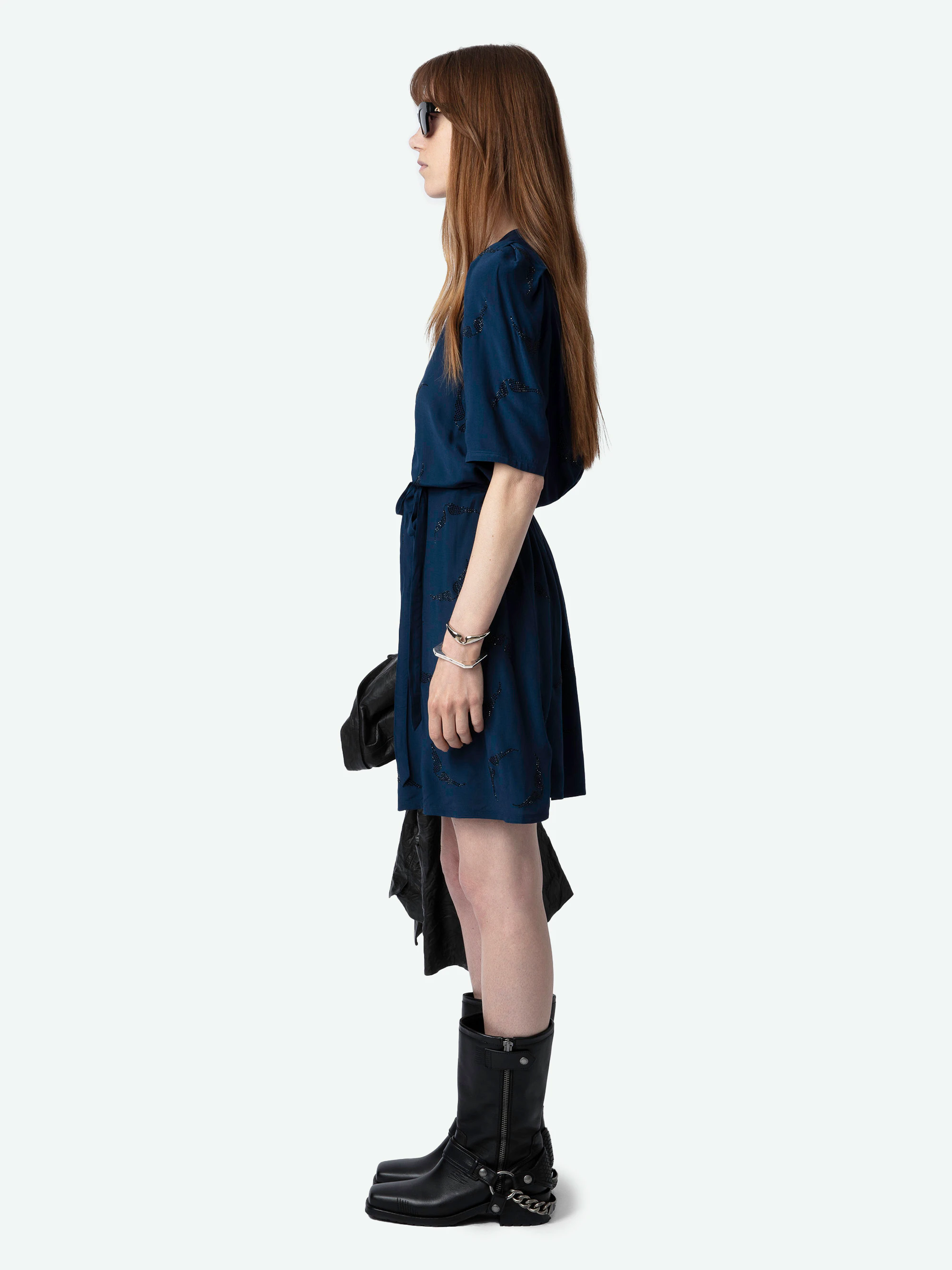 Rodji Diamanté Dress dress navy women | Zadig&Voltaire