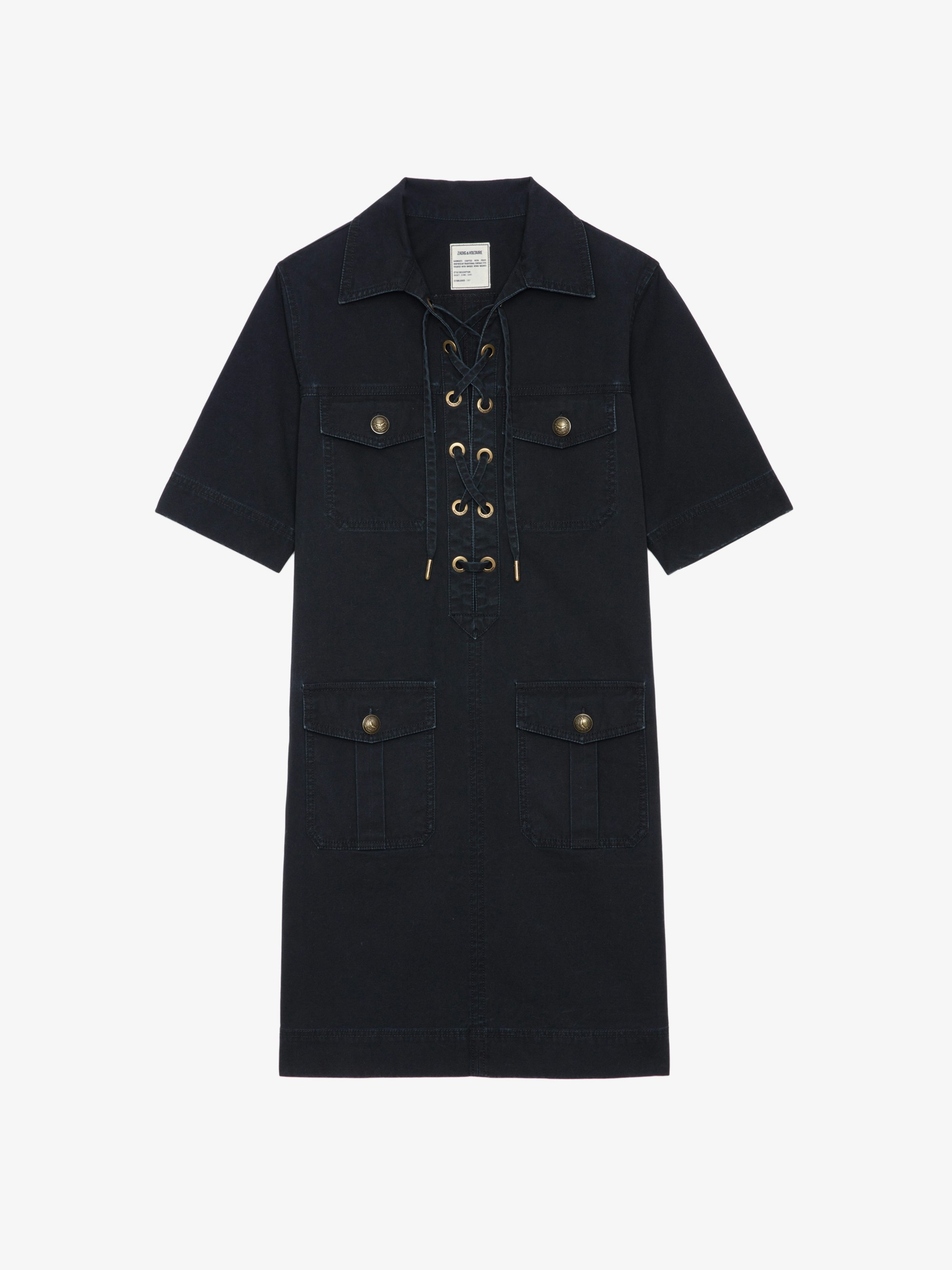 Record Utility Denim Dress - configurable