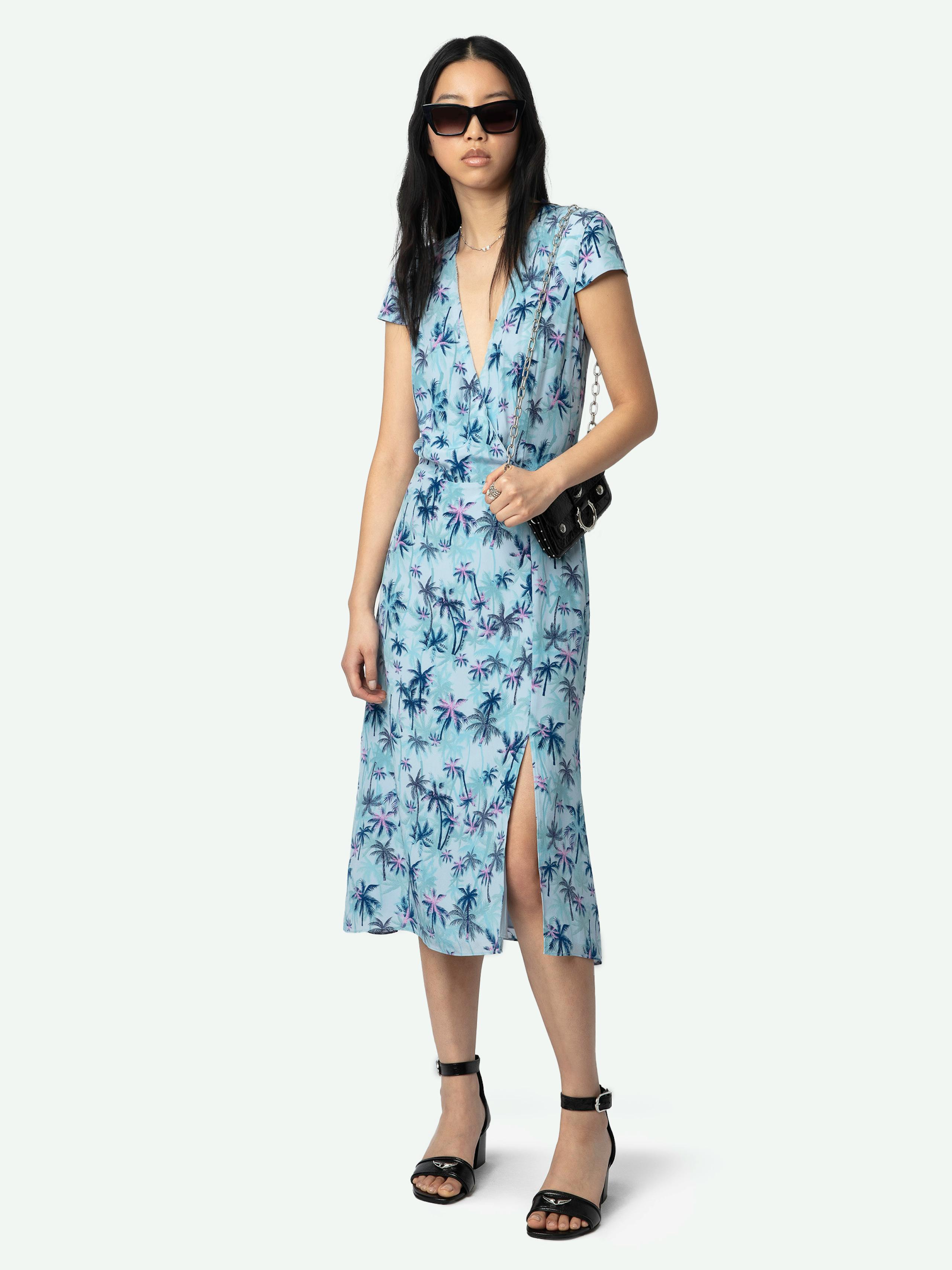 Rapaz Printed Silk Wrap Dress 3