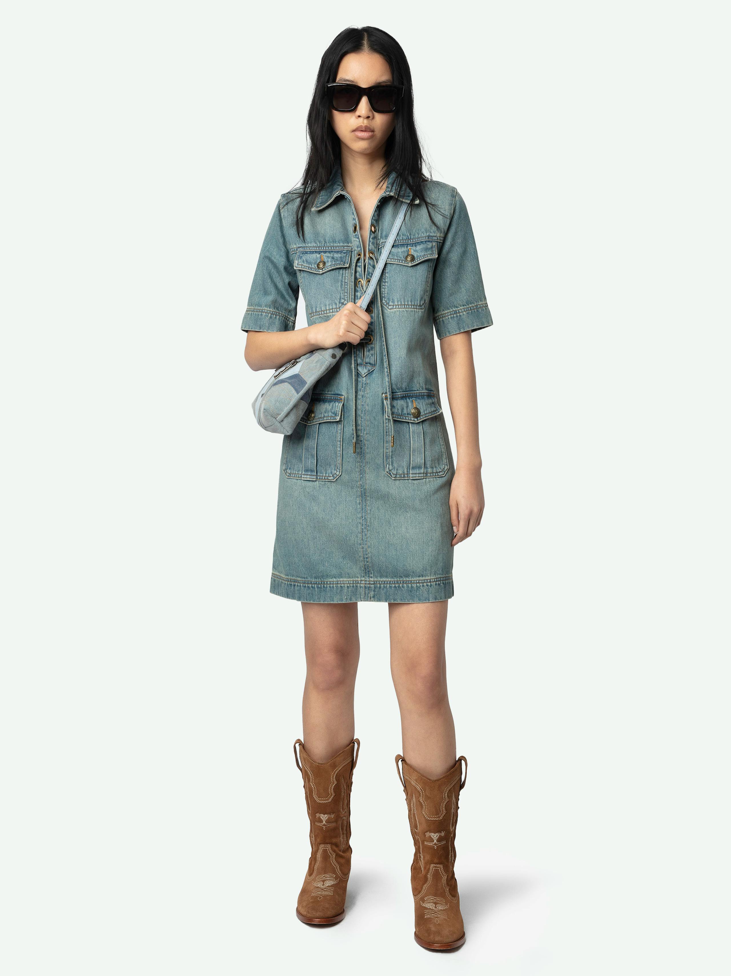 Record Utility Denim Dress 4