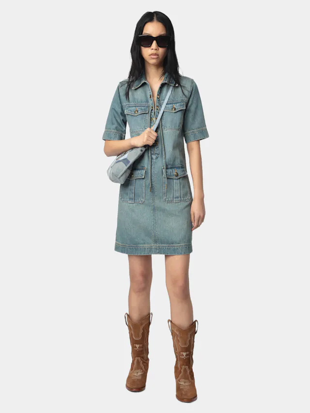 Record Utility Denim Dress