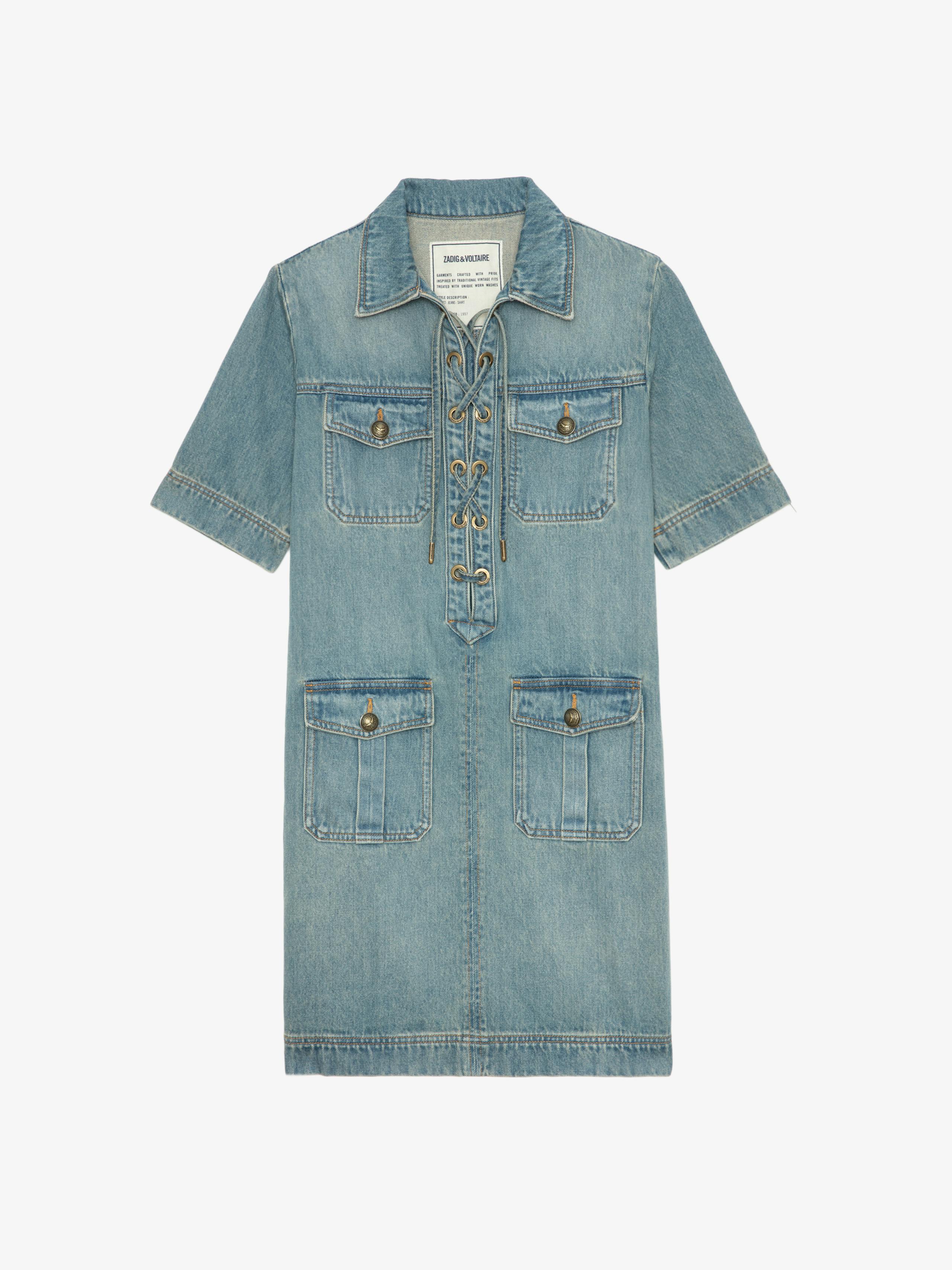 Record Utility Denim Dress 7