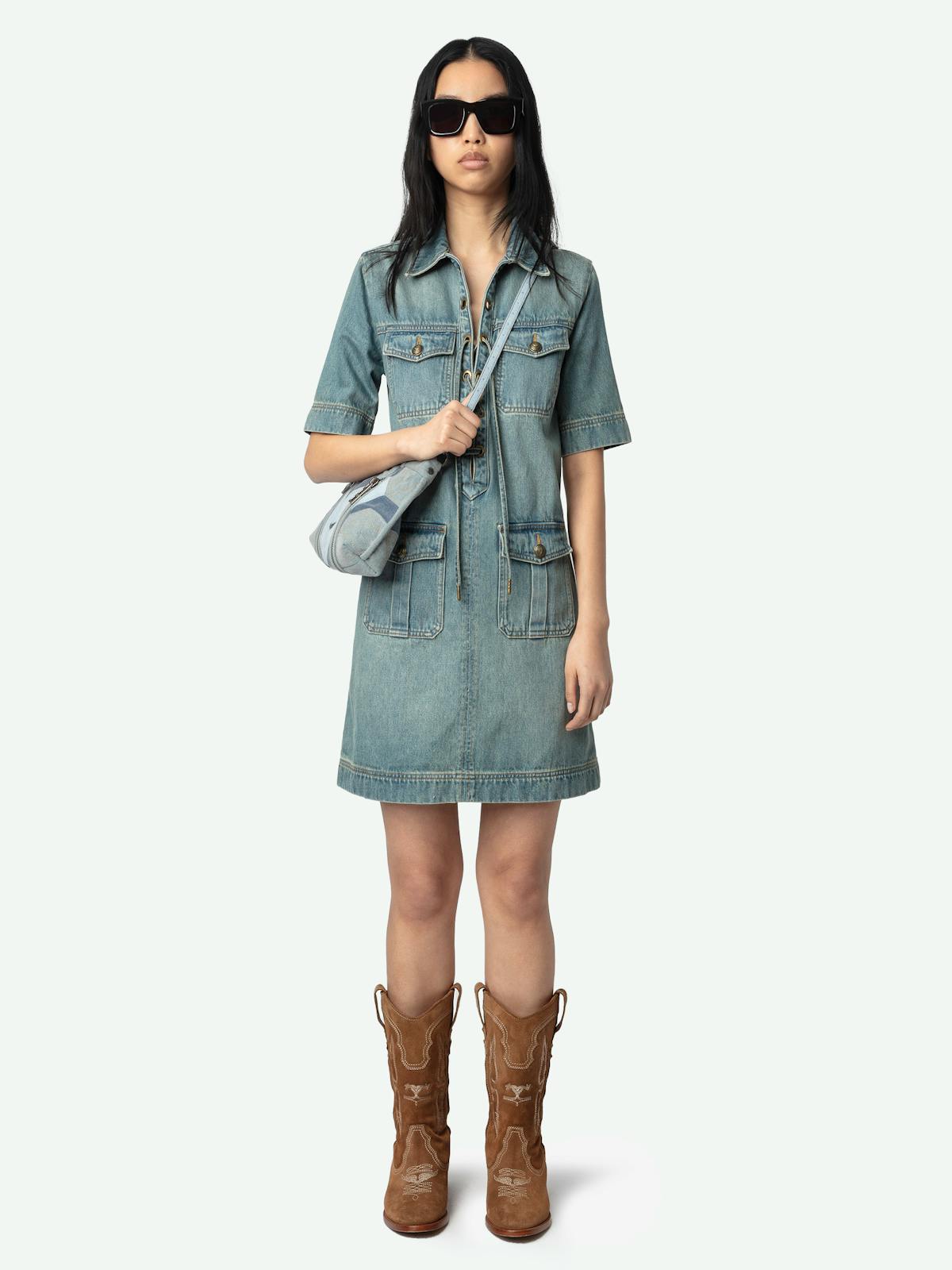 Record Utility Denim Dress