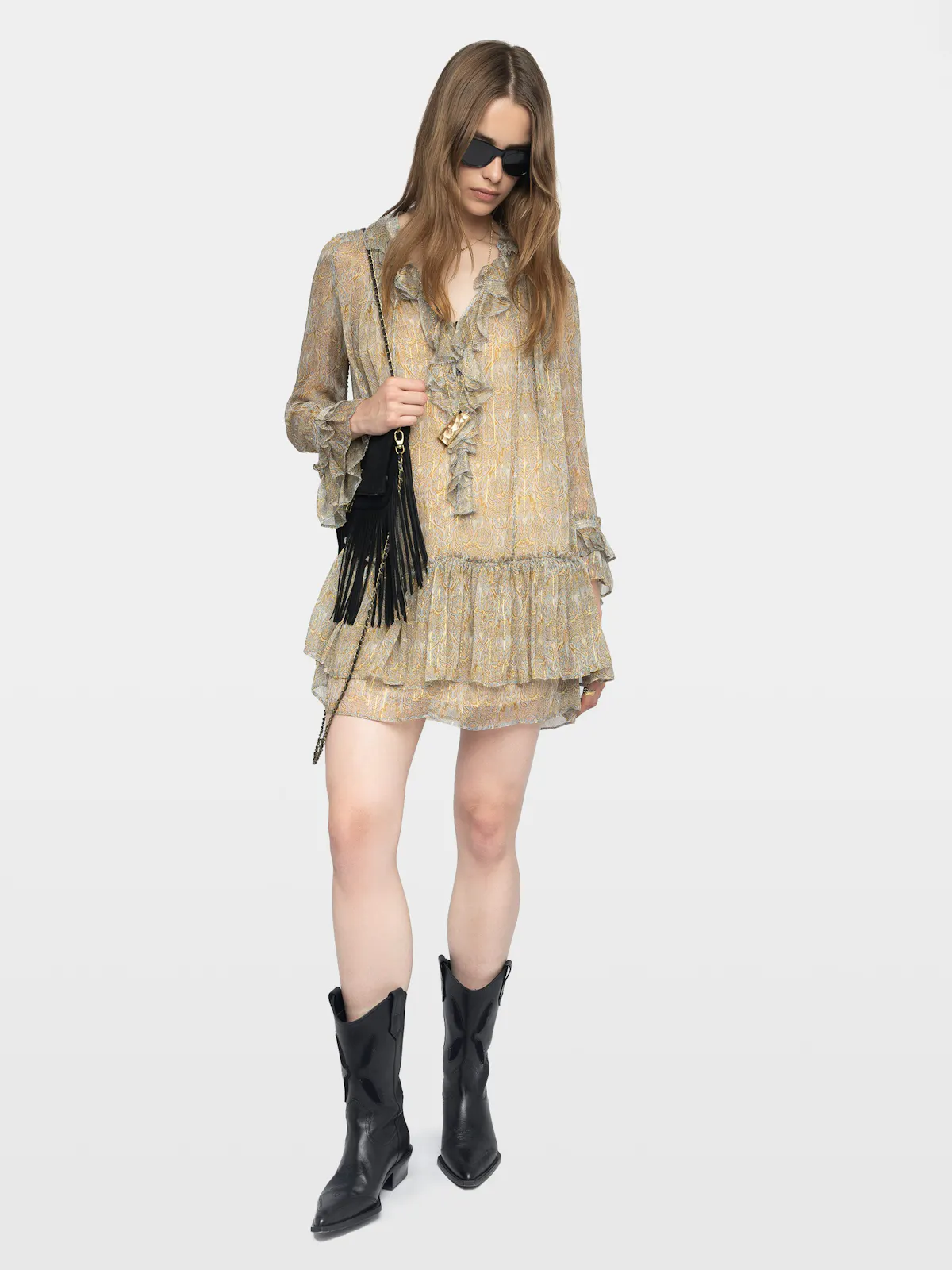 Ralice Ruffle Chiffon Dress | Zadig&Voltaire Ralice Ruffle Chiffon Dress | Zadig&Voltaire