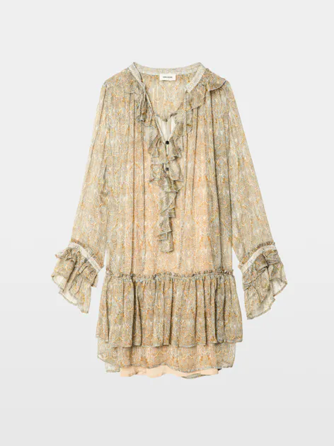 zadig & voltaire ranky ruffle lace trim dress Zadig & Voltaire Ranky Raffle Lace Trim Dress Noir Size XS $548