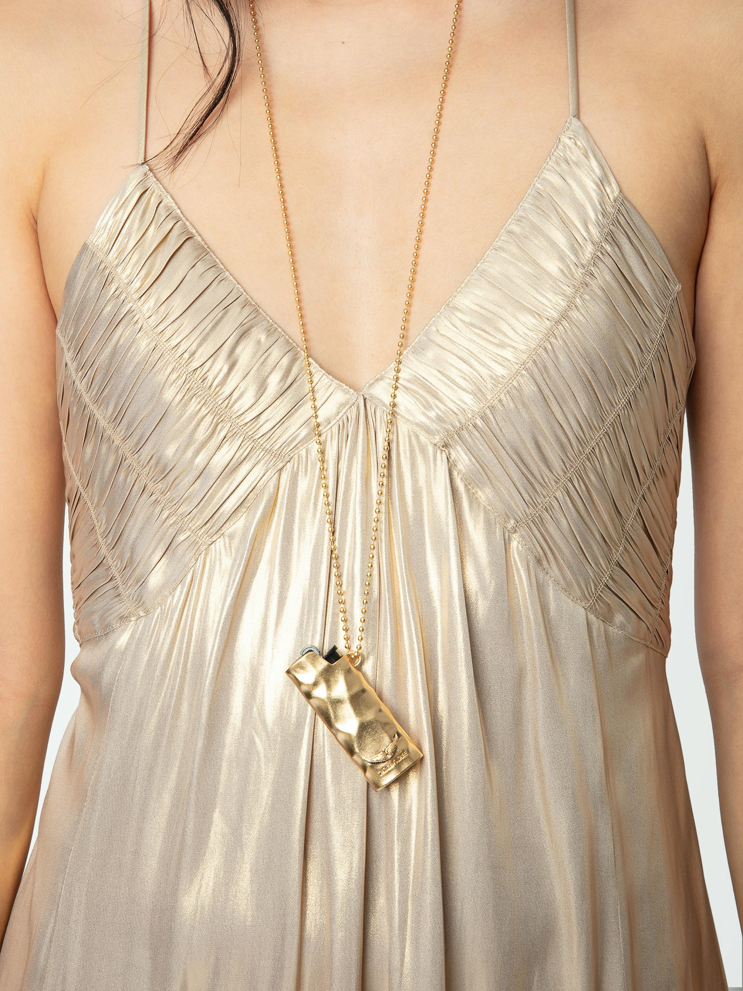 Rayonna Pleated Satin Dress 5