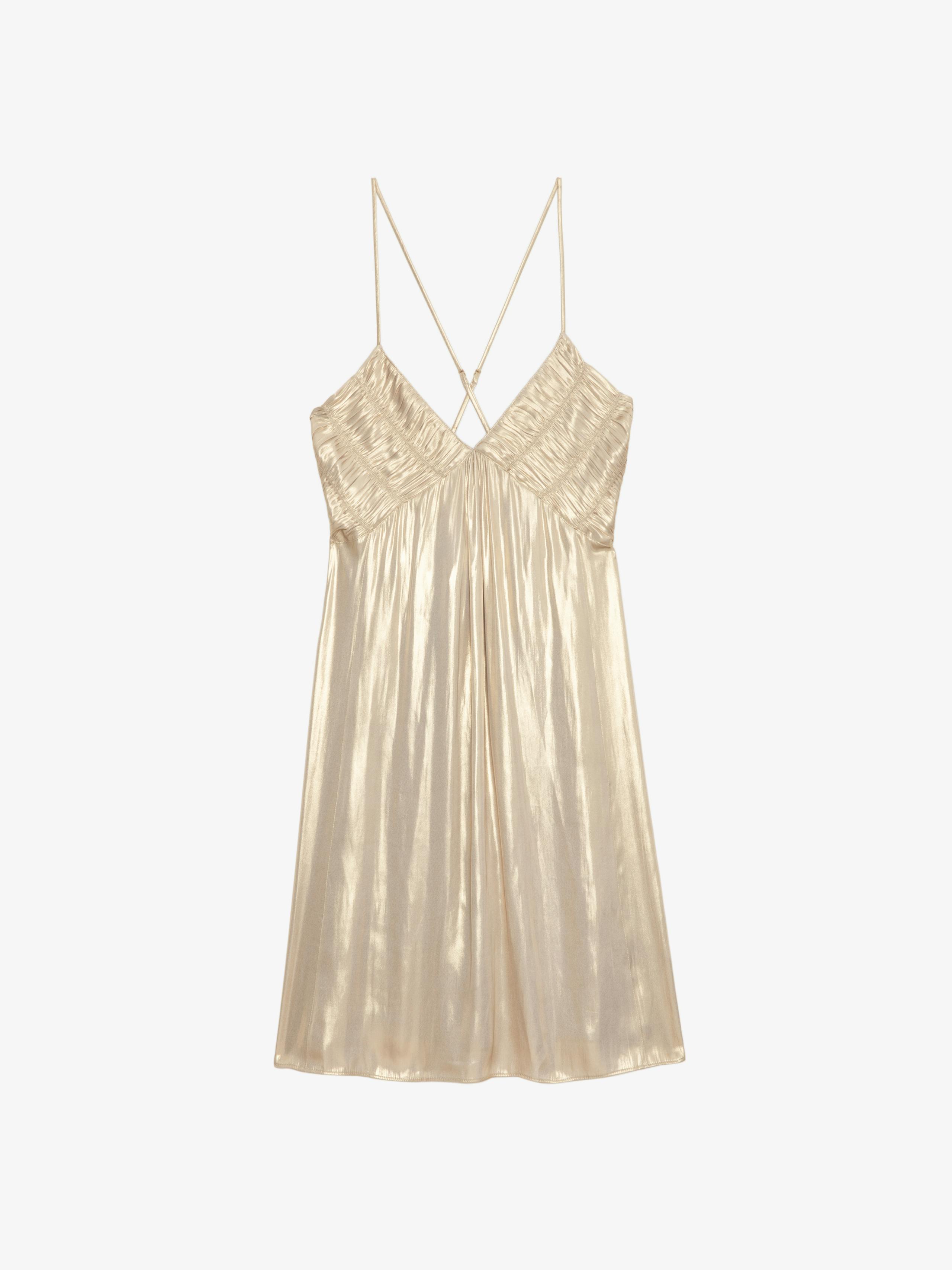 Rayonna Pleated Satin Dress 6