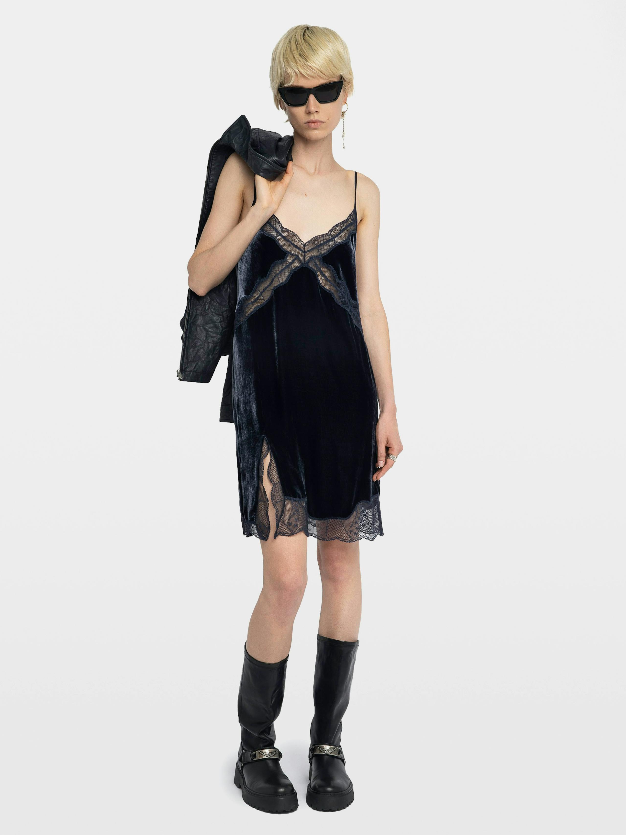 Rishi Velvet Lace Dress 4