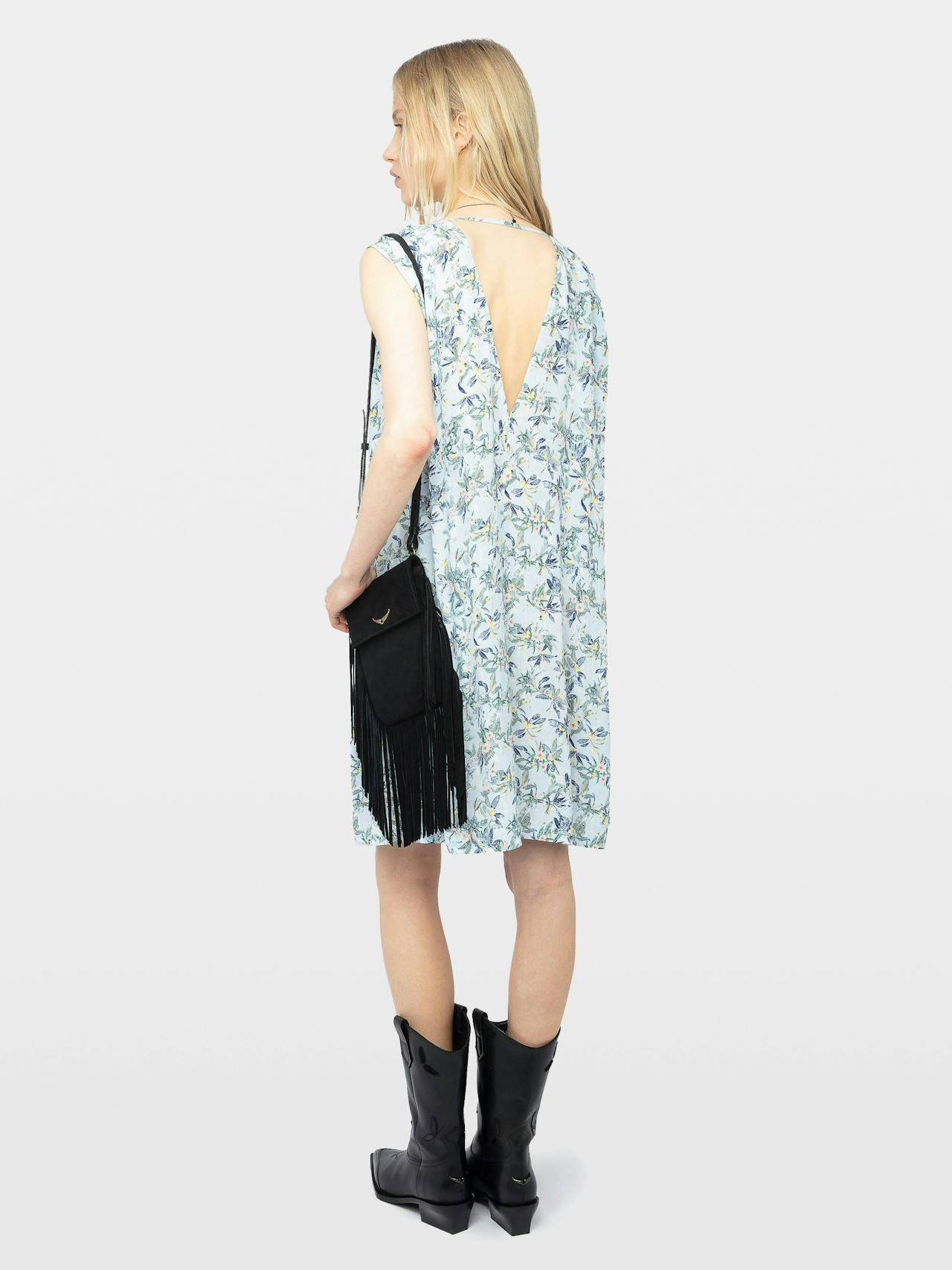 Rimatis Short Viscose Sleeveless Floral Dress