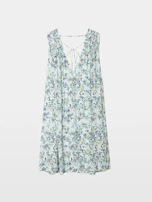 Rimatis Short Viscose Sleeveless Floral Dress