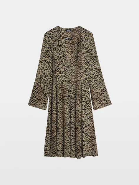 animal print winter dress Leopard Print Dress and Coat Winter Date Night