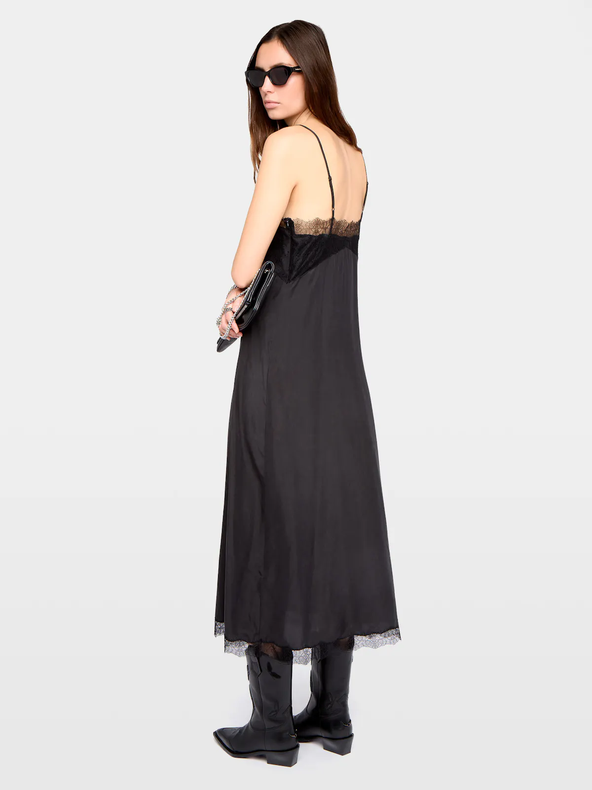 zadig and voltaire black silk dress Ramelil Silk Dress