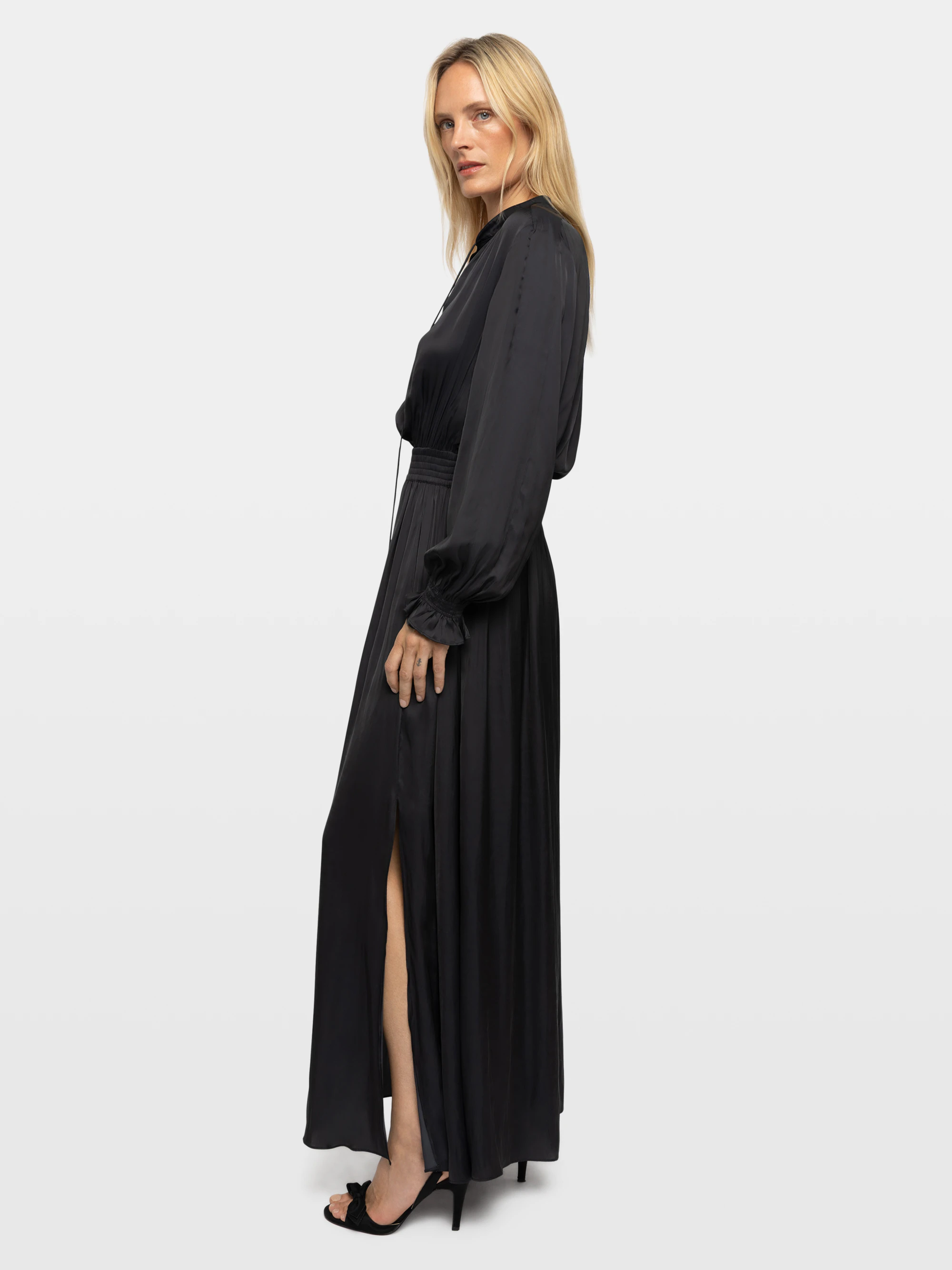 Rayado Satin Dress